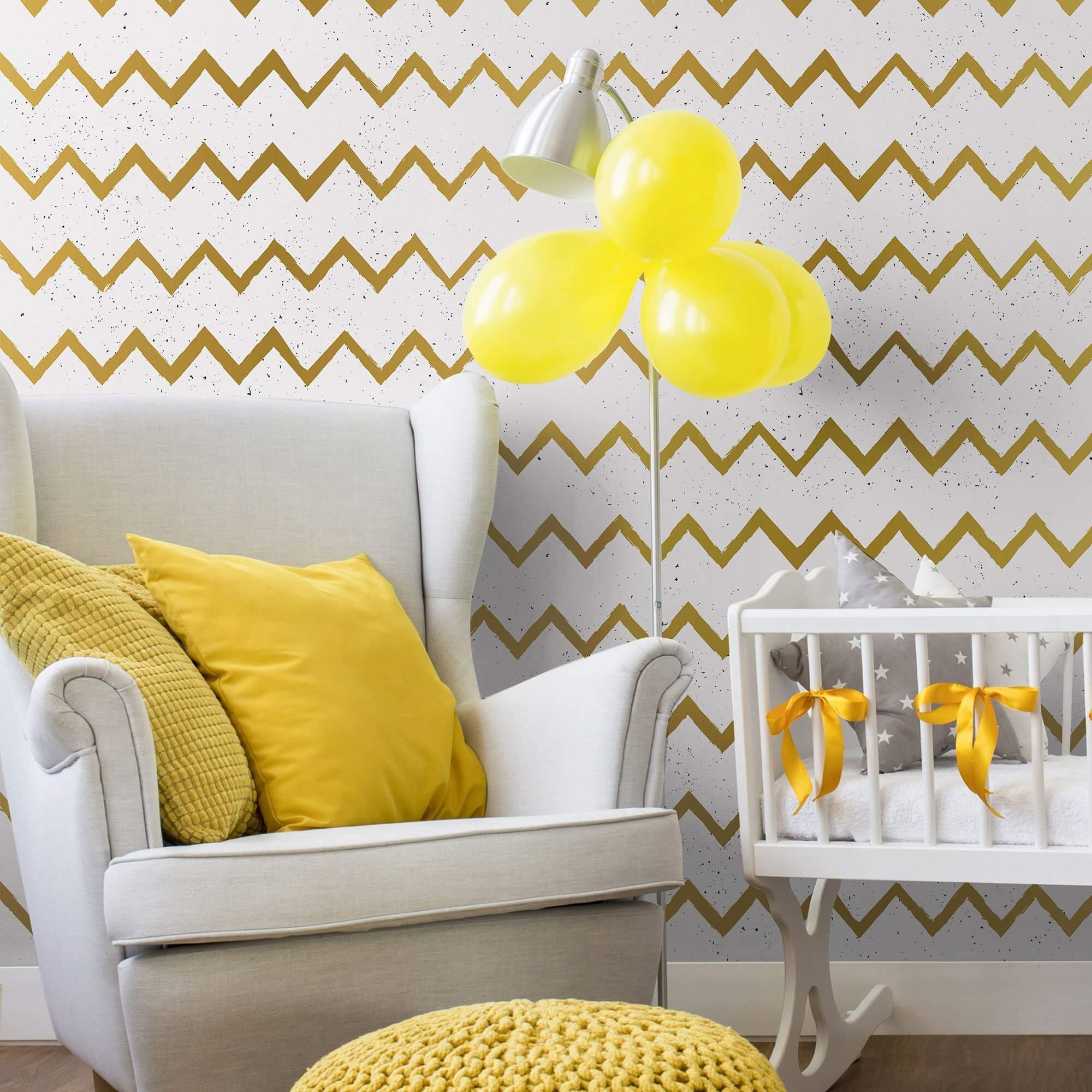 Yellow Stripes Peel and Stick Removable Wallpaper for Teens - Self-Adhesive Decorative Wall Covering - Perfect for Bedroom, Dorm Room, and Nursery Decor