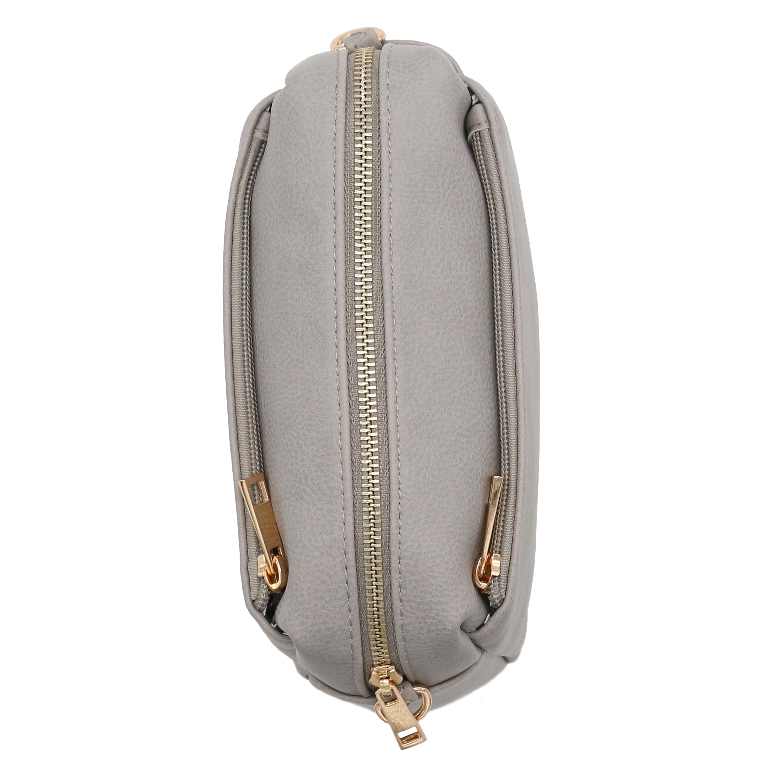 Stylish Triple Zip Small Crossbody Bag for Women - Fashionable PU Leather Shoulder Purse with Adjustable Strap - Perfect for Travel, Shopping & Everyday Use