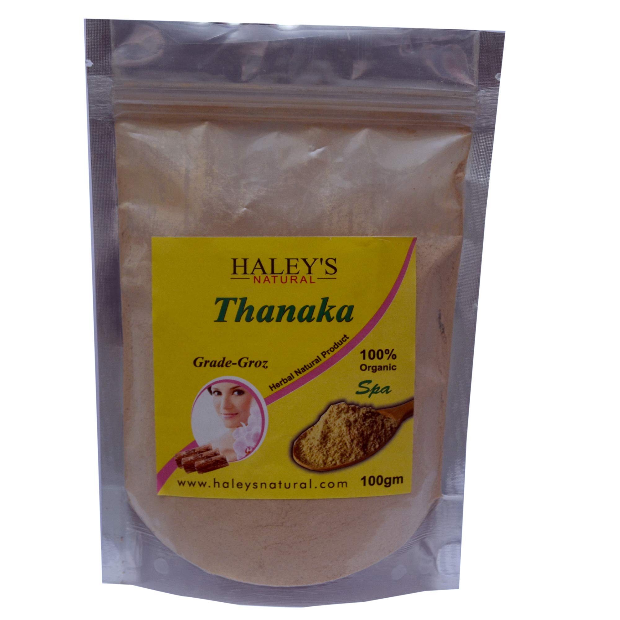 **Haley's Natural Thanaka Powder - 100g for Hair Removal, Anti-Acne, Anti-Aging, Whitening, Exfoliating & Sun Protection | Face Mask & Skincare for Daily Use**    *(Perfect for brightening skin, reducing blemishes, and protecting against sun damage – ideal for spa days, daily skincare routines, and natural beauty treatments.)*