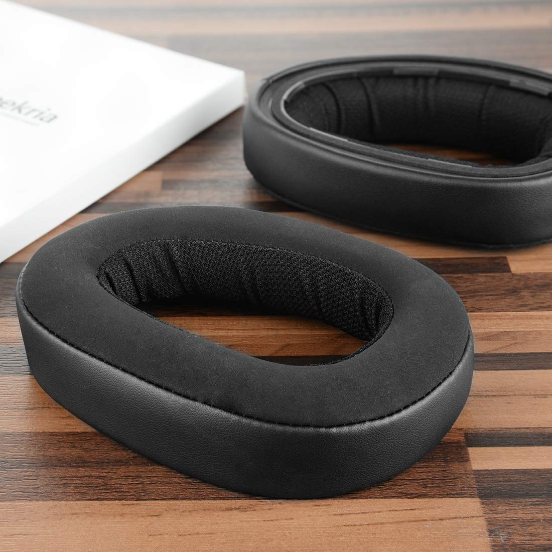 Geekria Comfort Hybrid Velour Replacement Ear Pads for Sennheiser GSP 600, GSP 601, GSP 602, GSP 670, GSP 500 Headphones - Premium Headset Earpads & Ear Cushions for Gaming, Music & Office Use (Black)