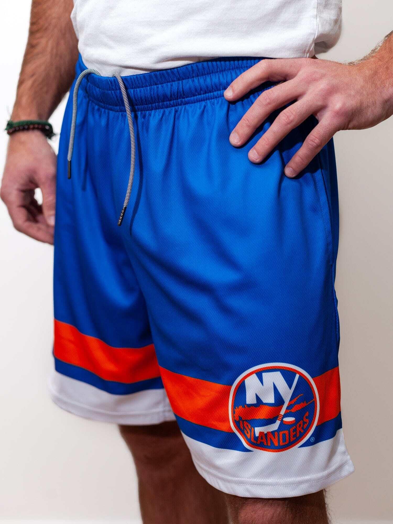 New York Islanders Mesh Hockey Shorts - Breathable & Lightweight for Men - Perfect for Hockey Games, Training & Casual Wear
