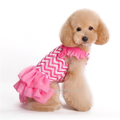 Chevron Print A-Line Dress for Women - Stylish & Comfortable Casual Summer Dress for Office, Party & Vacation