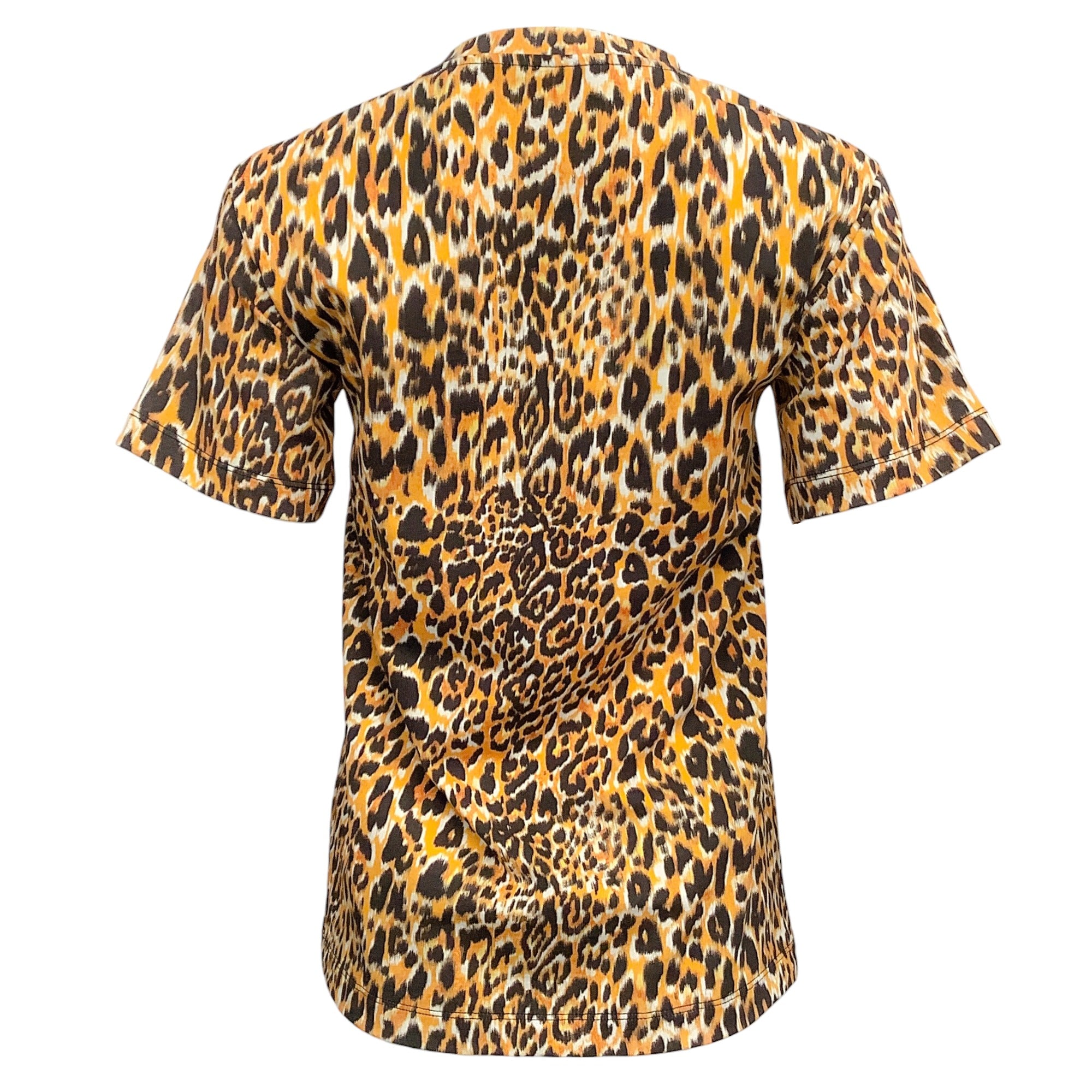 Paco Rabanne Ochre Leopard Print Meooow Shirt for Women | Stylish Animal Print Blouse for Party & Night Out | Fashionable Casual Top for Dating & Club Wear