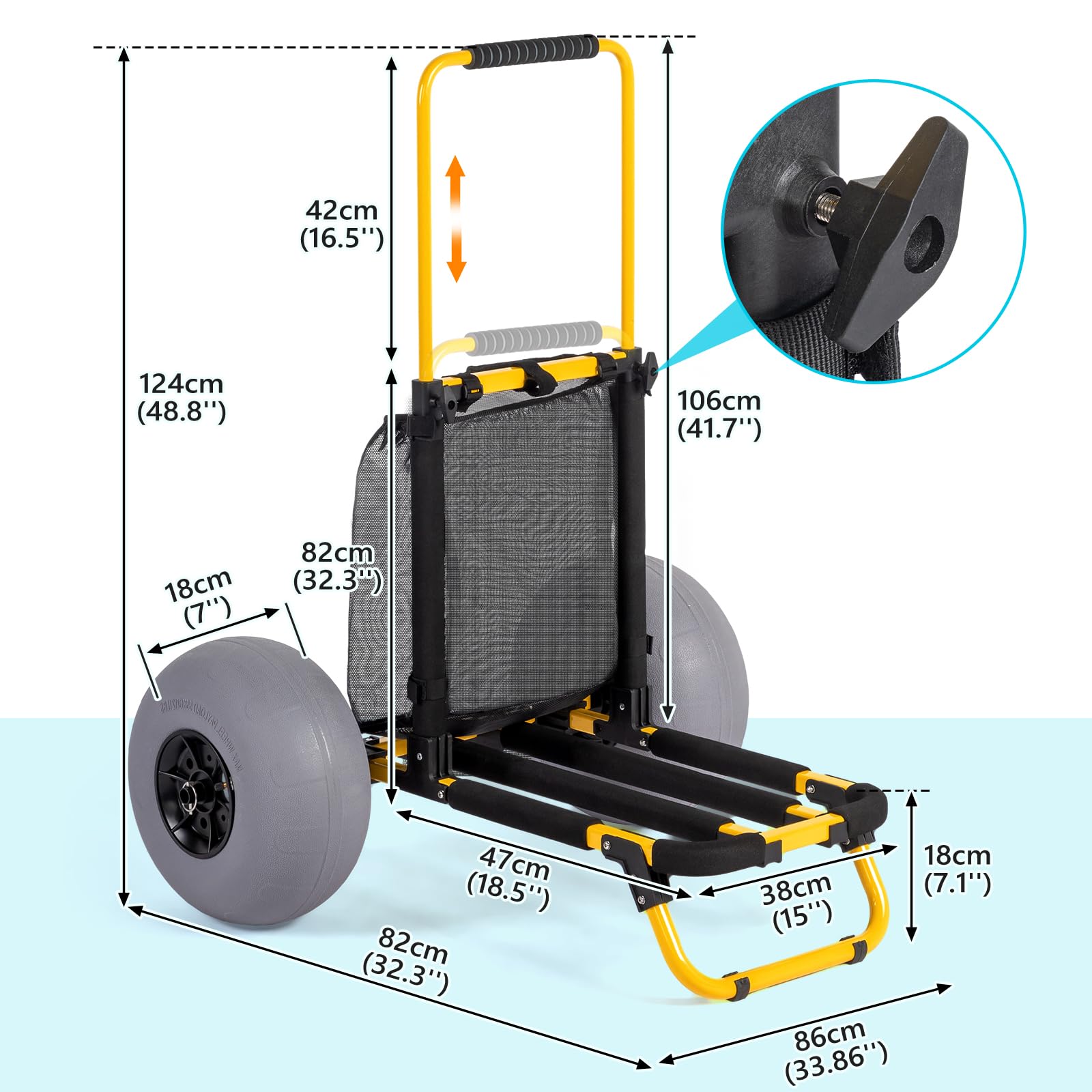 **Beach Fishing Cart with 12