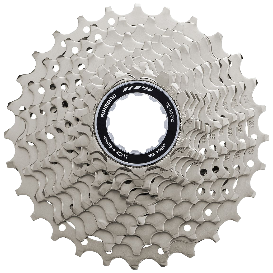 Shimano 105 CS-R7000 11-Speed 11-28T Bicycle Cassette - Compatible with Road Bikes & Training Rides