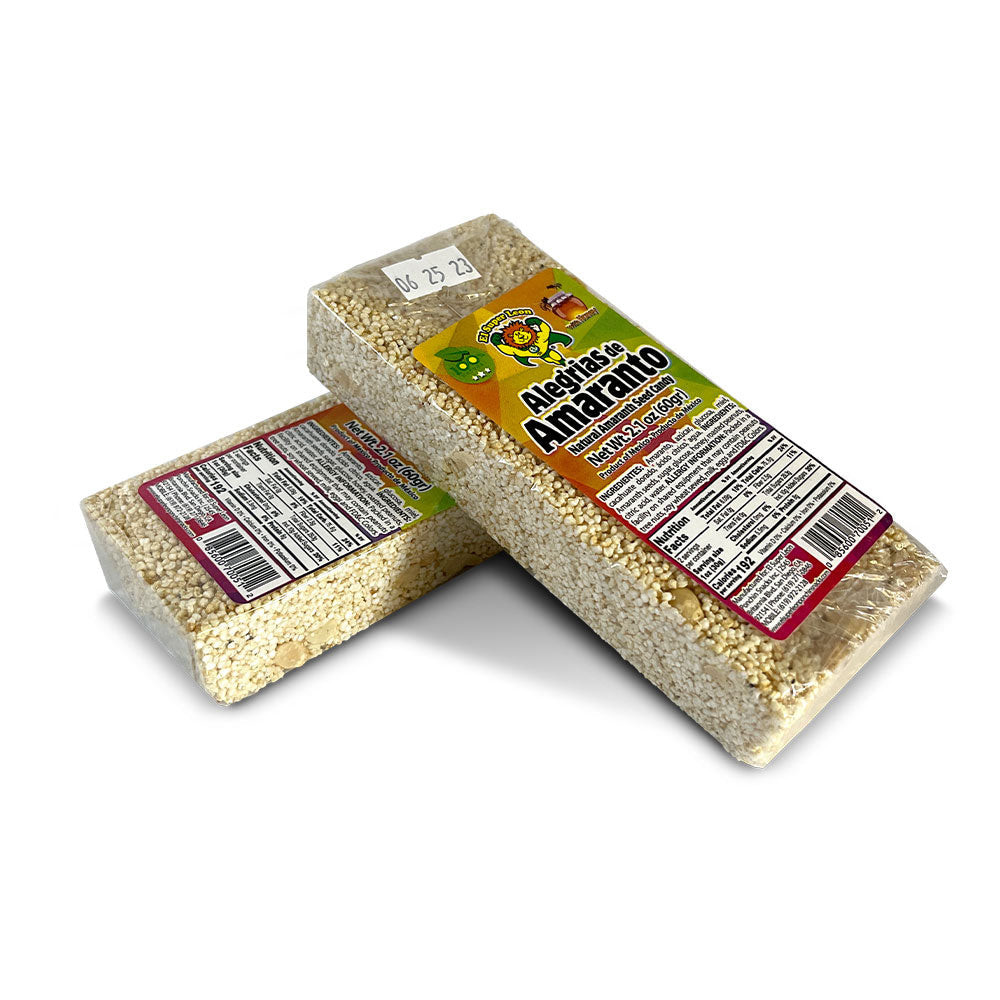 Organic Amaranth Alegrias El Leon | 20 Count Box | Gluten-Free Mexican Candy | Perfect for Parties, Gifts & Healthy Snacking