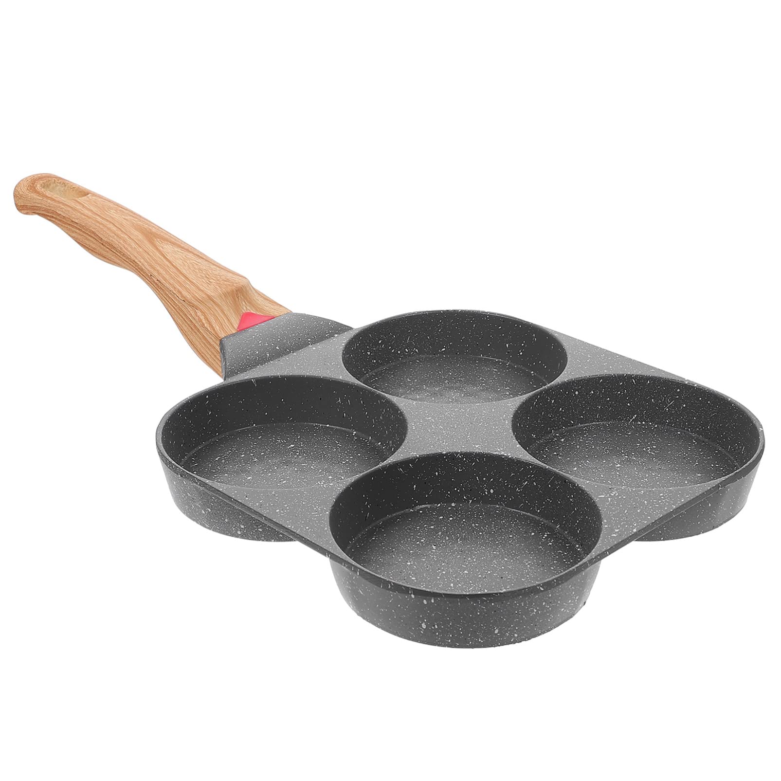 **Beavorty 4-Hole Nonstick Burger Pan - Divided Grill & Muffin Pan for Eggs, Breakfast Skillet, Poached Eggs Maker - Perfect for Burgers, Sandwiches & Healthy Cooking (Water-Based Coating)**