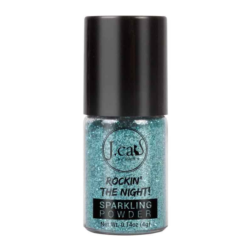 J. Cat Sparkling Powder #214 Winter Icicle - Shimmer Loose Highlighter Makeup for Face & Body | Perfect for Festive Parties, Night Out & Special Occasions