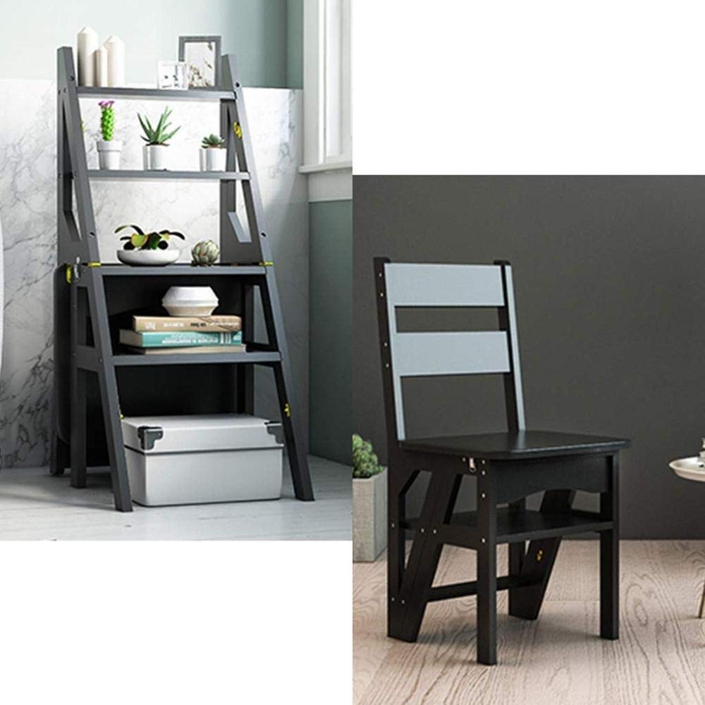 4-Step Folding Ladder Stool for Home - Portable Multifunctional Step Stool, Flower Stand, Shoe Rack & Storage Shelf - Perfect for Kitchen, Bathroom, Closet Organization & Home Decor