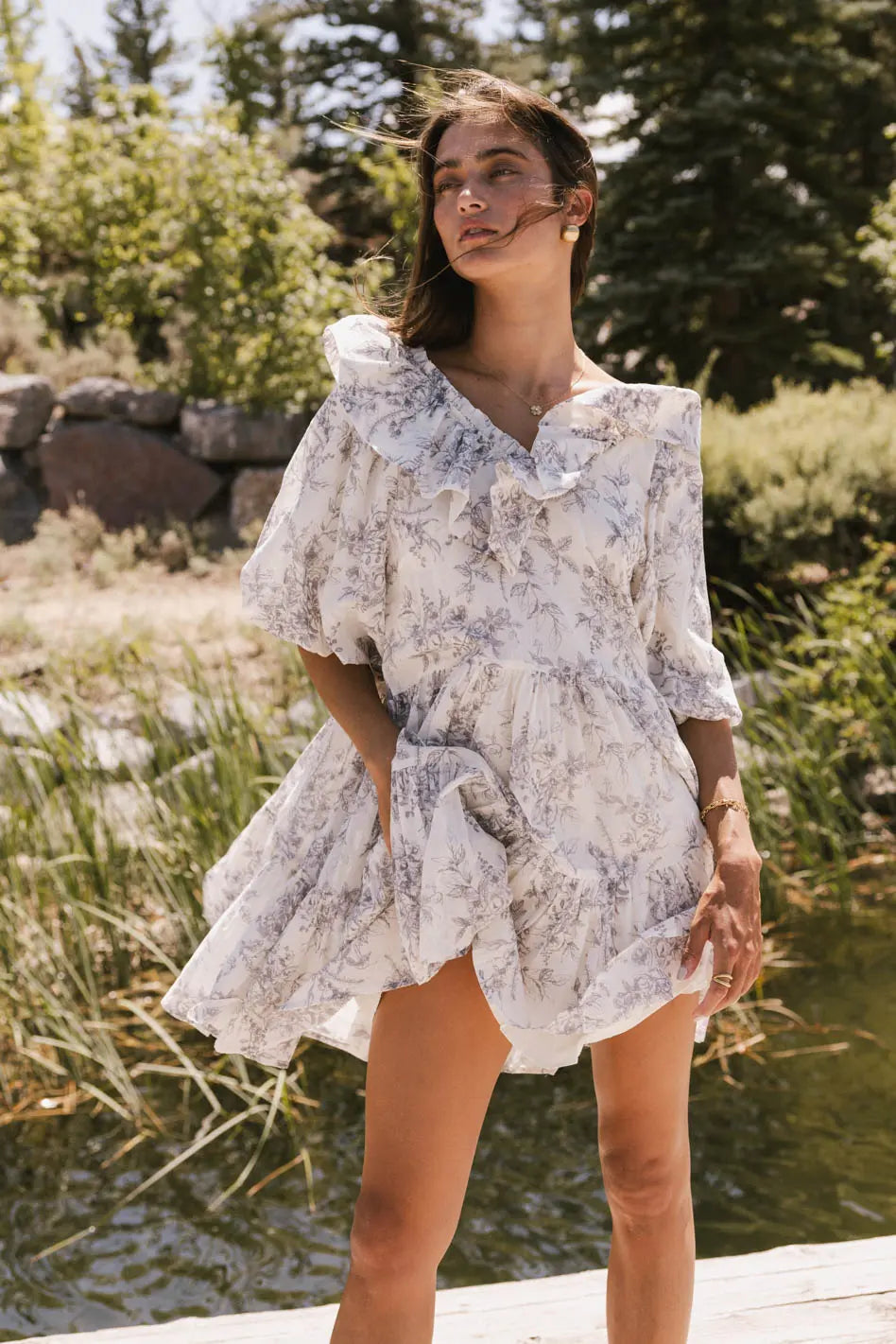 Bailey Floral Babydoll Dress - Women's Lace Mini Dress for Summer, Date Night & Beach Vacation | Final Sale
