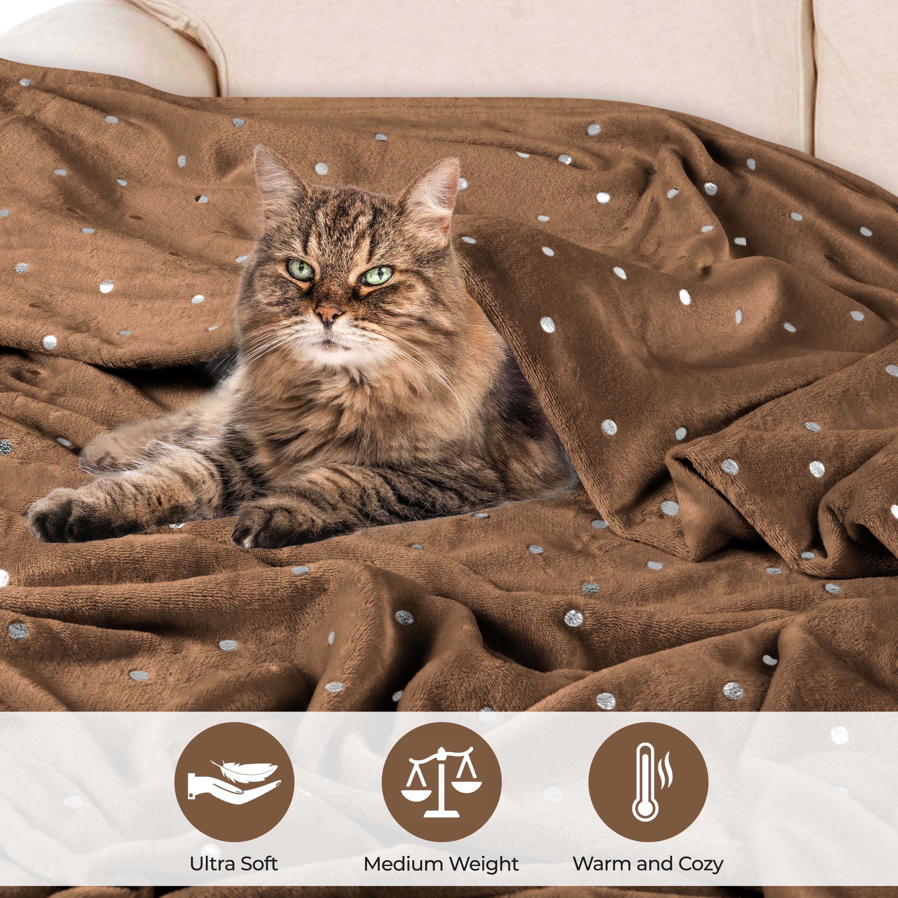 CozySoft Fleece Plush Blanket - Medium Weight, Ultra Soft & Fluffy - Perfect for Sofa, Bed, Couch & Home Decor - Warm Throw Blanket for Winter, Gifts & Cozy Nights