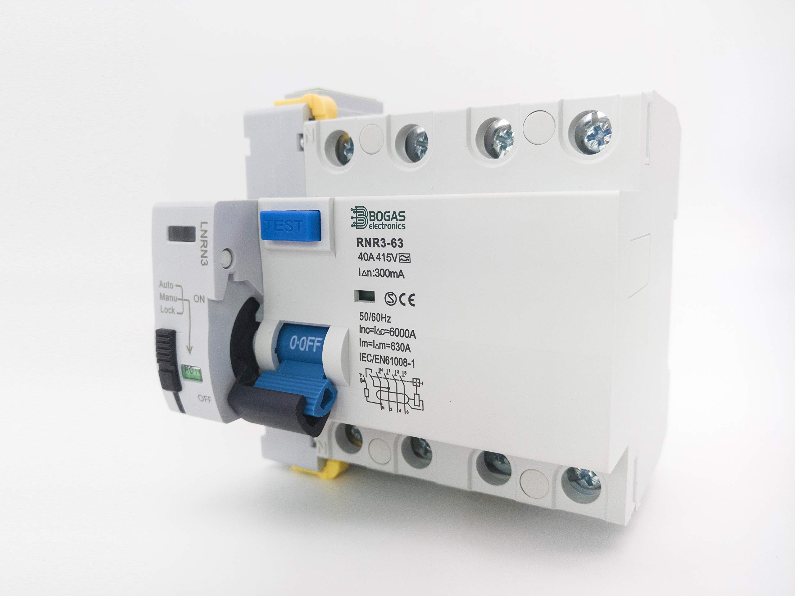 3 Phase Auto-Resetting Differential Circuit Breaker (3P+N) - 300mA Super Immune Protection for Industrial & Commercial Electrical Safety