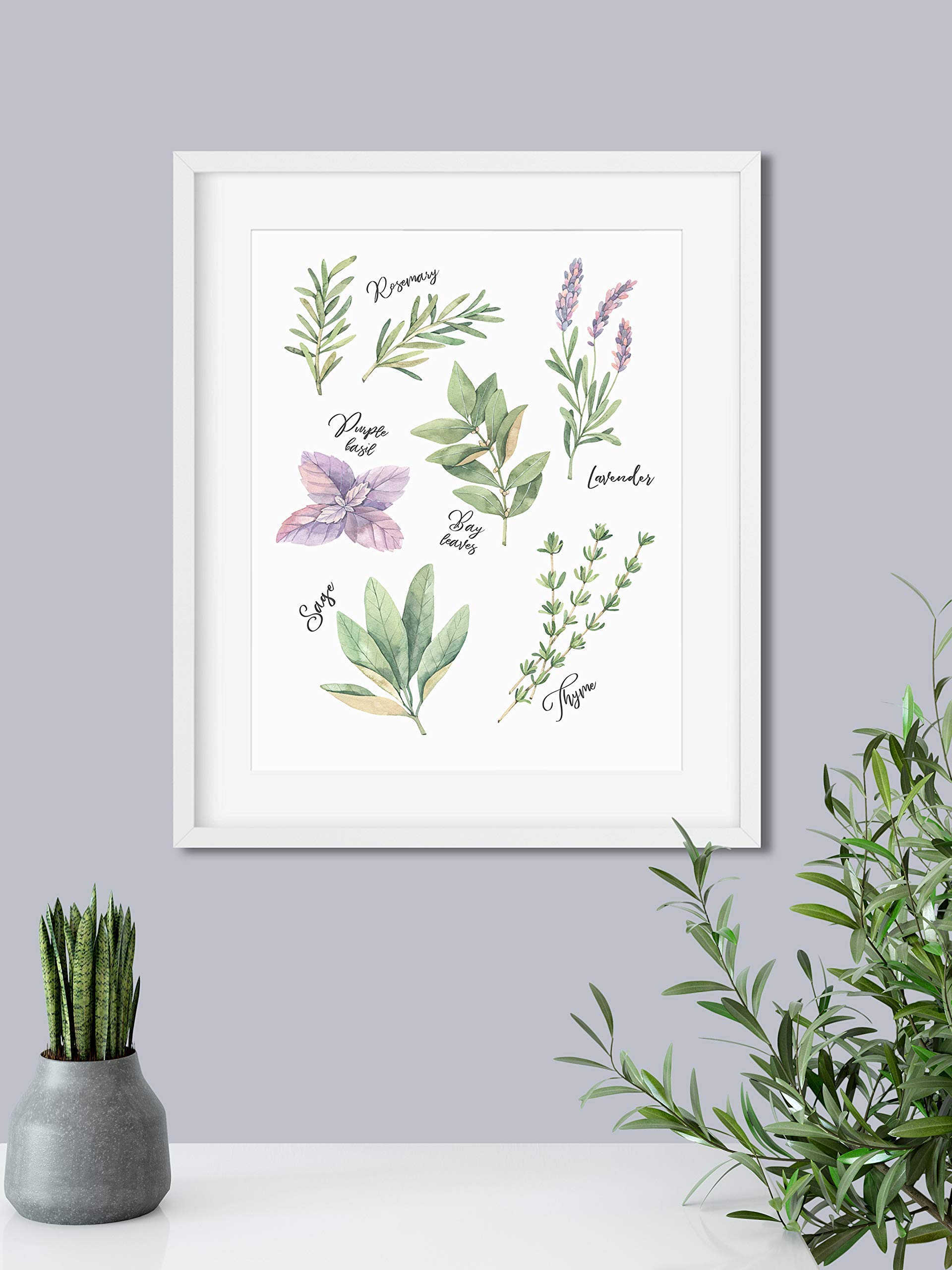 Botanical Kitchen Wall Art - Rustic Farmhouse Decor for Home & Kitchen