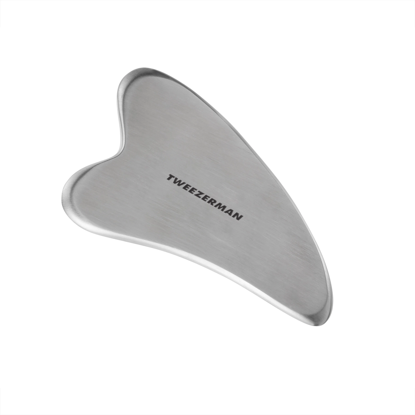 Tweezerman Stainless Steel Gua Sha Tool - Facial Massager for Skin Care, Lymphatic Drainage & Relaxation - Perfect for At-Home Spa & Self-Care Routine