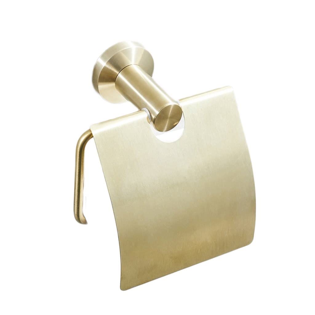 Grafken 304 Stainless Steel Toilet Paper Holder - Gold Bathroom Tissue Roll Holder with Perforated Design for Easy Tear | Perfect for Home, Office, and RV Bathrooms