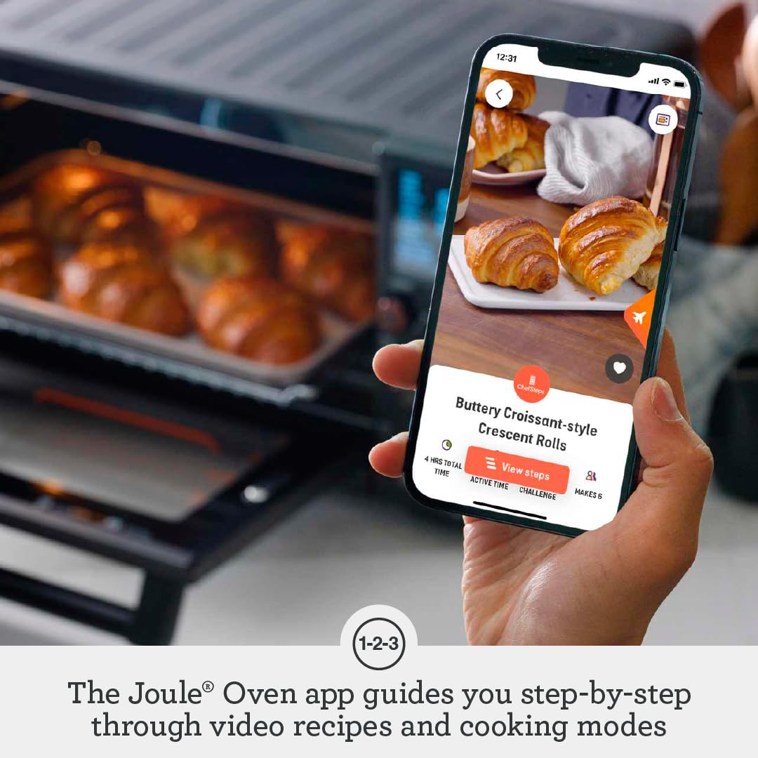 Breville BOV950BSS Joule Smart Oven Air Fryer Pro Countertop Convection Oven with 13 Cooking Functions - Brushed Stainless Steel - Perfect for Baking, Roasting, Air Frying & Reheating Meals in Small Kitchens