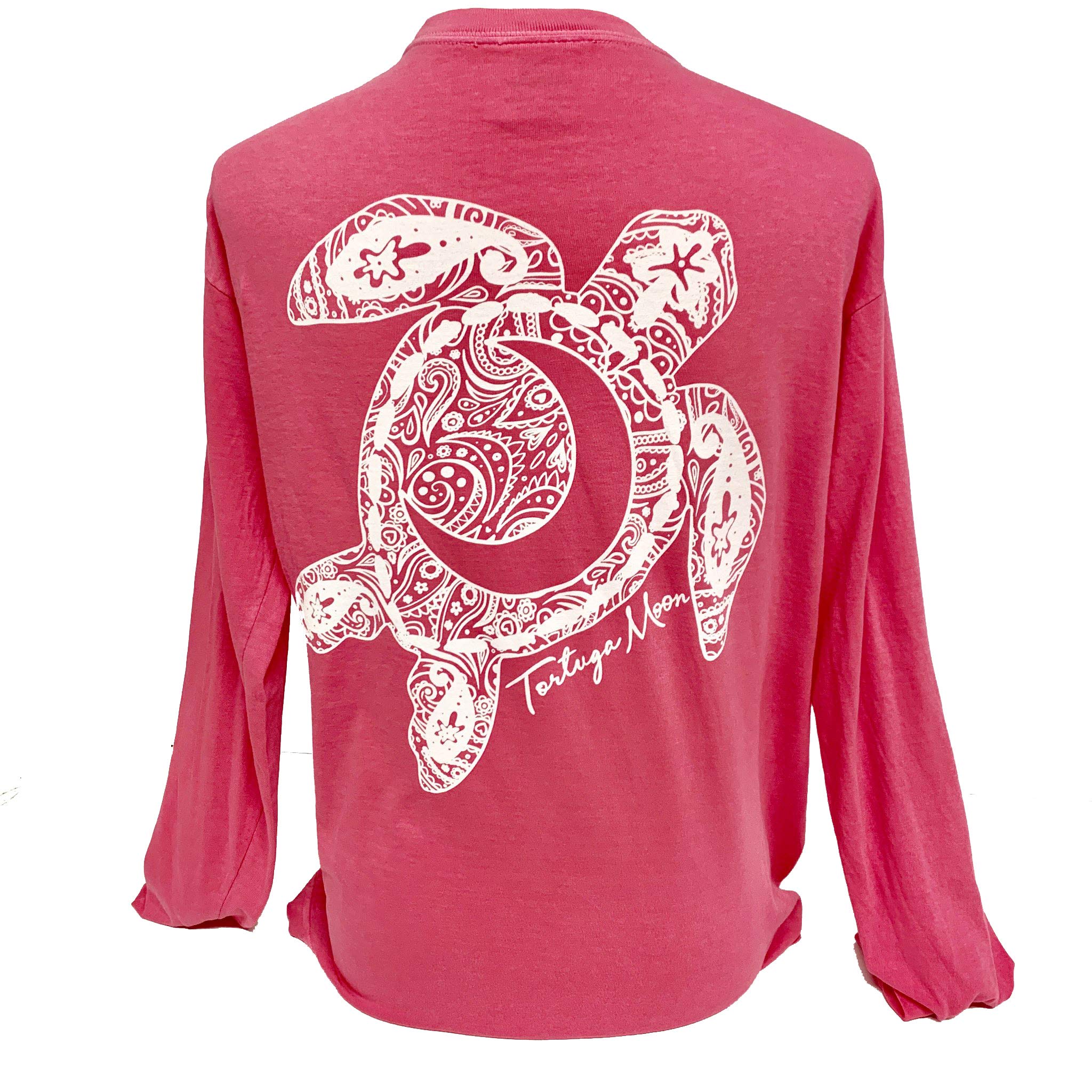 Premium Comfort Colors® Tortuga Moon White Long Sleeve Shirt - Soft Cotton Crewneck Tee for Men & Women - Perfect for Casual Wear, Beach Outings & Turtle Conservation Events