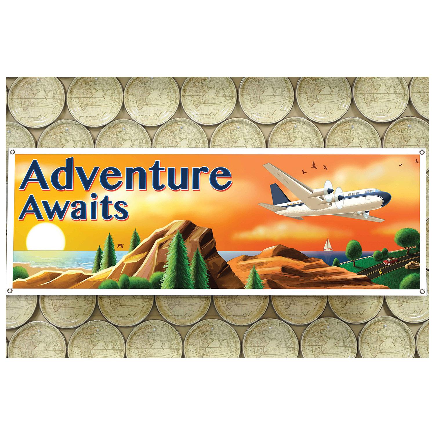 12 Pack Beistle Around The World Party Sign Banner - International Themed Decorations for Birthday, Graduation & Global Celebration Events