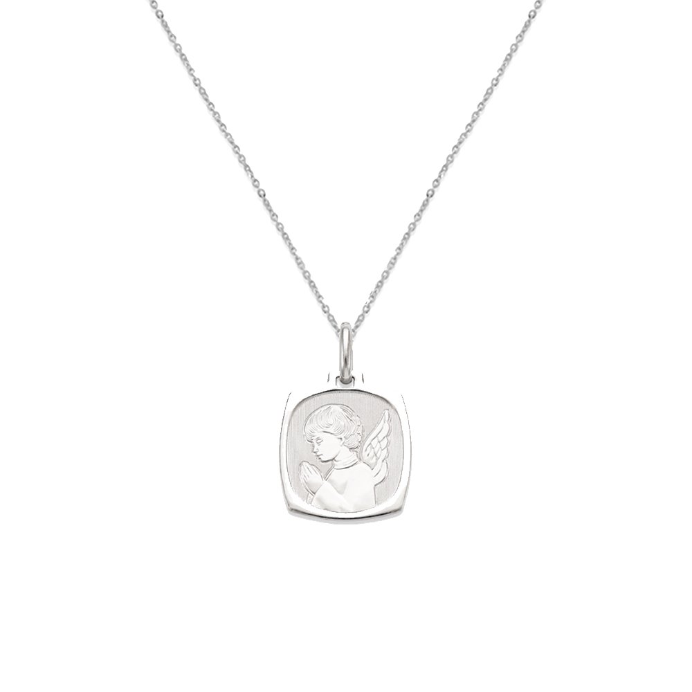 14K Yellow or White Gold Angel Pendant Necklace - Elegant Praying Charm Jewelry for Women (14/15/16/18/20 Inch Chain) - Perfect for Gifts, Baptism, First Communion & Everyday Wear