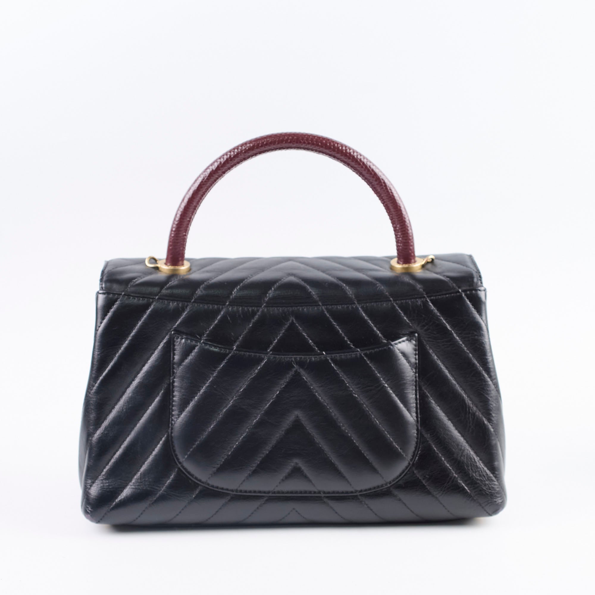 Chanel Medium Chevron Coco Handle Bag in Black - Luxury Designer Handbag for Women, Perfect for Work, Evening Events & Special Occasions