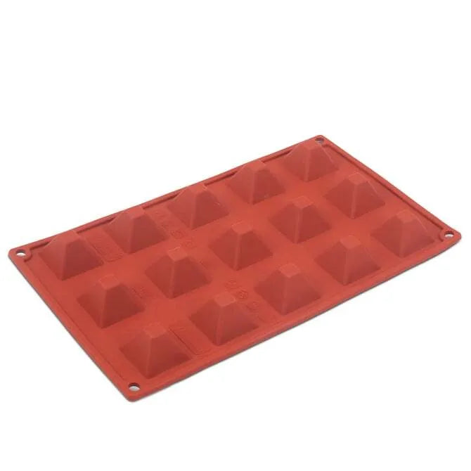 Orange Non-Stick 15-Piece Pyramid Baking Set - Perfect for Cakes, Cupcakes & Muffins | Durable & Easy Clean Bakeware for Home Bakers