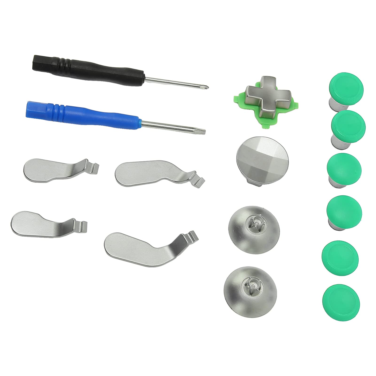 Metal Key Paddle Set for Gaming Controller - Green | Reduce Fatigue for Long Play Sessions
