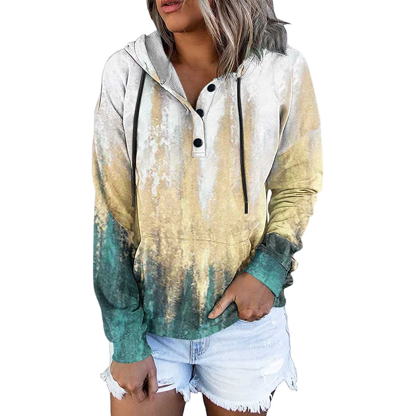 Women's Casual Hoodie Dress - Long Sleeve Button Down Pullover with Drawstring for Fall | Cozy Loungewear, Streetwear & Everyday Outfits