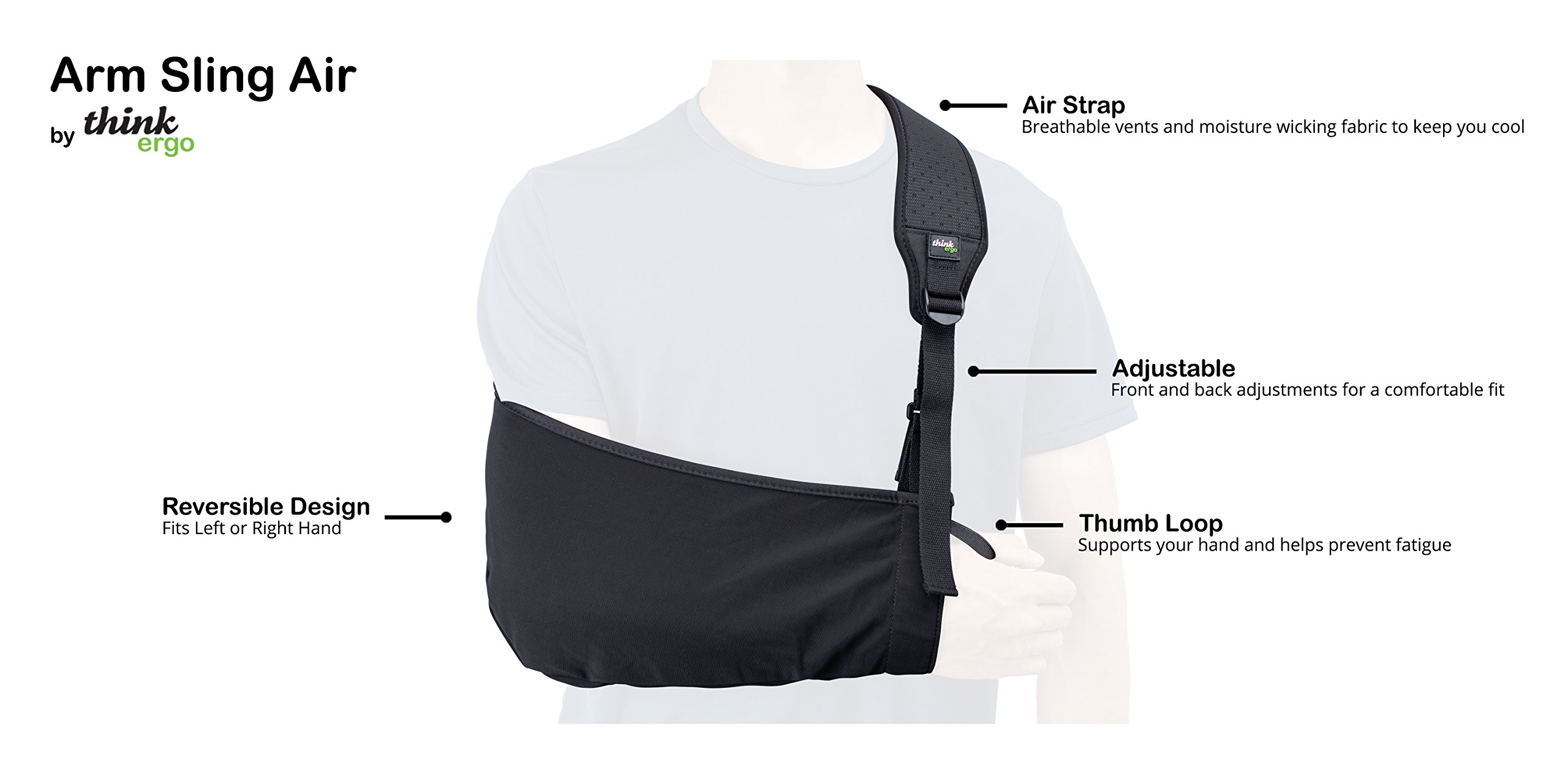 **Breathable Arm Sling with Padded Strap – Shoulder Support for Broken Bones, Fractures & Rotator Cuff Injuries – Ideal for Post-Surgery & Injury Recovery**