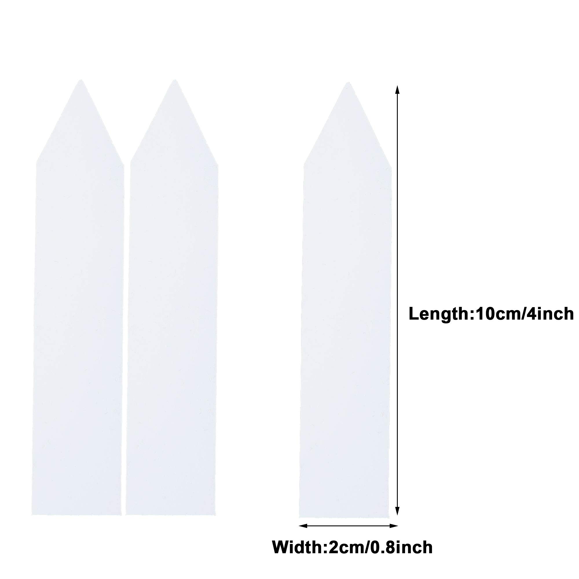 300 Pcs 4 Inch Plastic Plant Labels - Waterproof Garden Stakes for Seedlings, Herbs & Vegetables - Durable Nursery Markers for Indoor/Outdoor Gardening (White) - Perfect for Organizing Garden Beds, Pots & Greenhouses