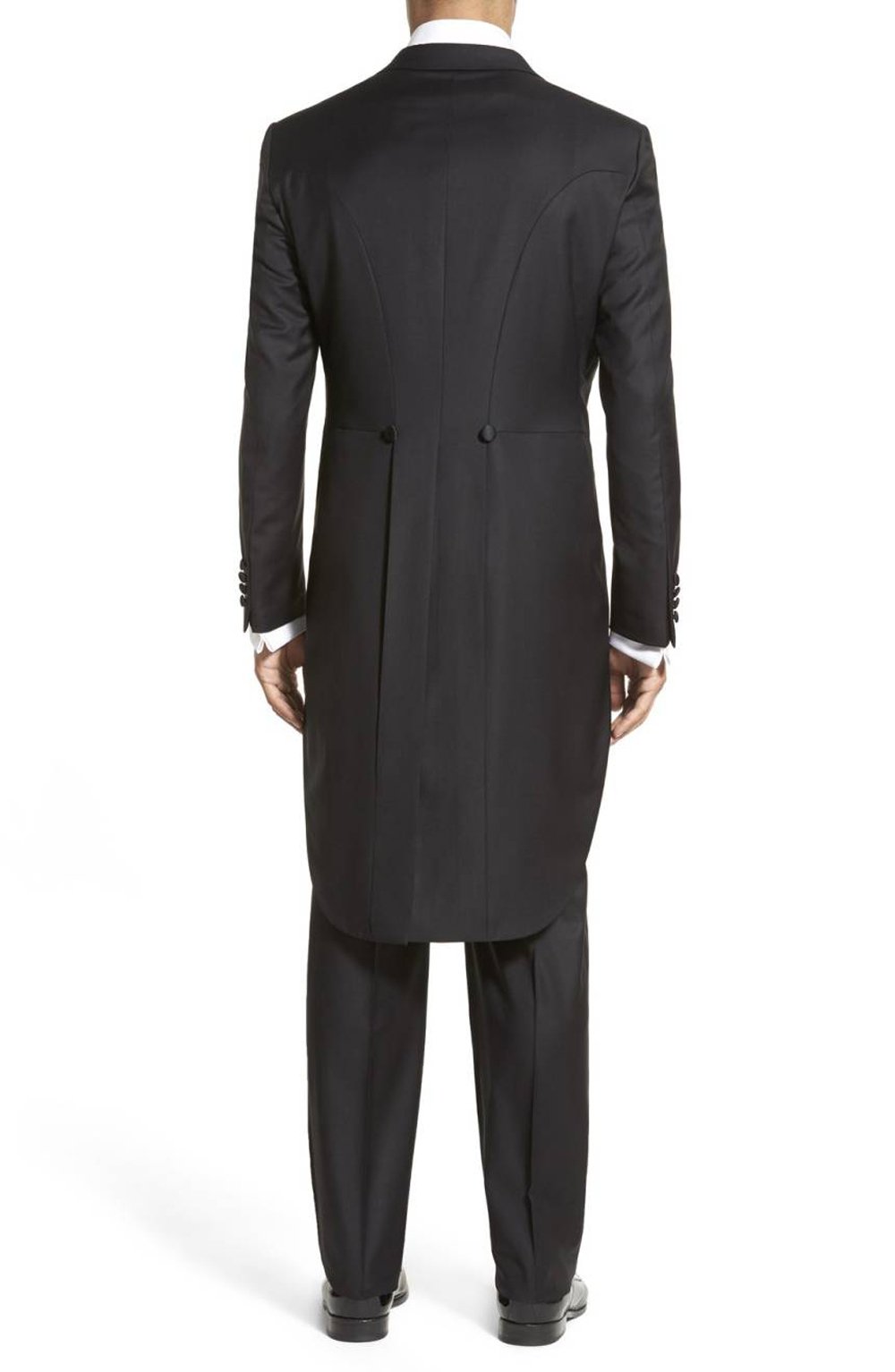 Premium Men's Tail Tuxedo 2-Piece Suit Set - Formal Tailcoat Jacket & Dress Pants for Weddings, Prom, Black Tie Events & Special Occasions