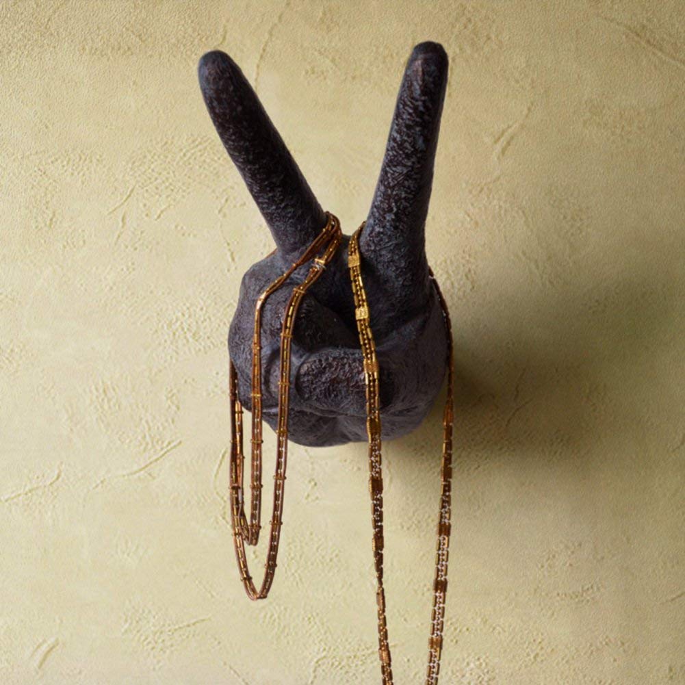 LKJH Creative Hand Sculpture Decor - Jewelry Display Holder, Finger Gesture Desk Statue for Rings & Necklaces - Unique Home Decor Gift (16x8x12cm / 6x3x5inch) - Perfect for Vanity, Dresser, or Retail Store Display