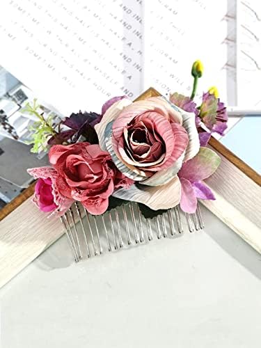 Kairangi Floral Hair Pin for Women - Elegant Bridal Hair Accessories, Side Hair Clip & Juda Pin for Weddings, Parties & Special Occasions
