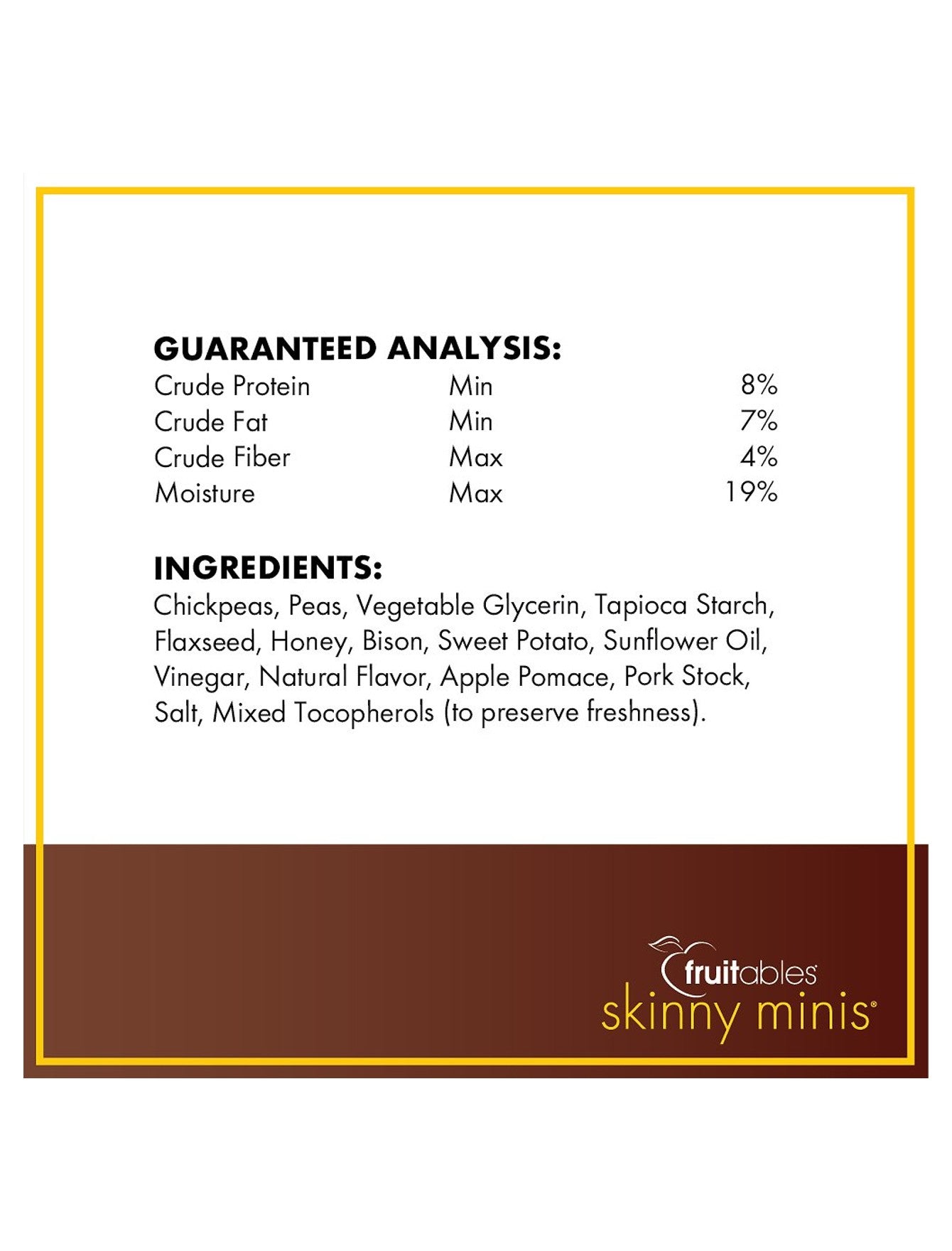 Fruitables Skinny Minis Grilled Bison Dog Treats 5oz - Healthy Low-Calorie Training Snacks for Small & Medium Dogs - Perfect for Reward, Training & On-the-Go Treats