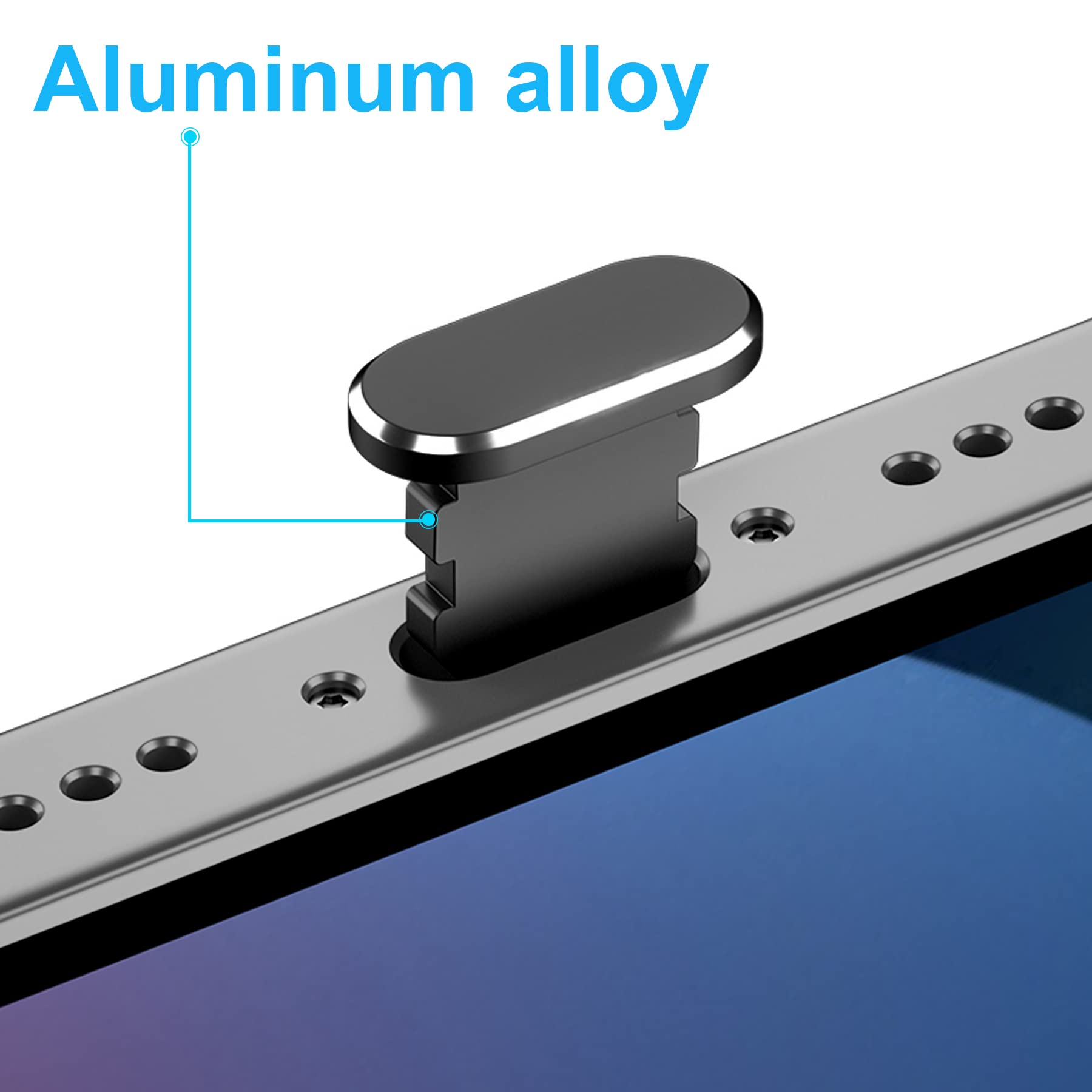 iPhone & AirPods Dust Plug Set - Lightning Port Protector & Speaker Cover | Anti-Dust Charging Port Cover for iPhone 11/12/13/14/15 Pro Max & AirPods Cases | Perfect for Travel, Gym & Outdoor Activities (Black)