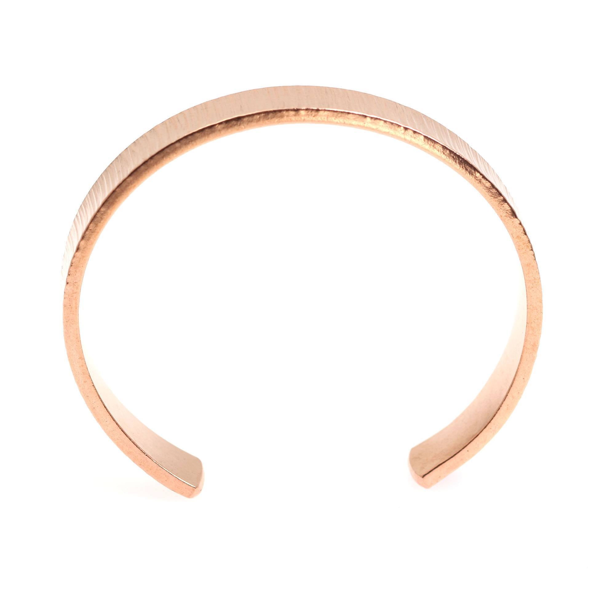Men's 10mm Wide Chased Copper Cuff Bracelet - Handmade Boho Jewelry for Men, Gift for Him, Wedding, Anniversary & Special Occasions