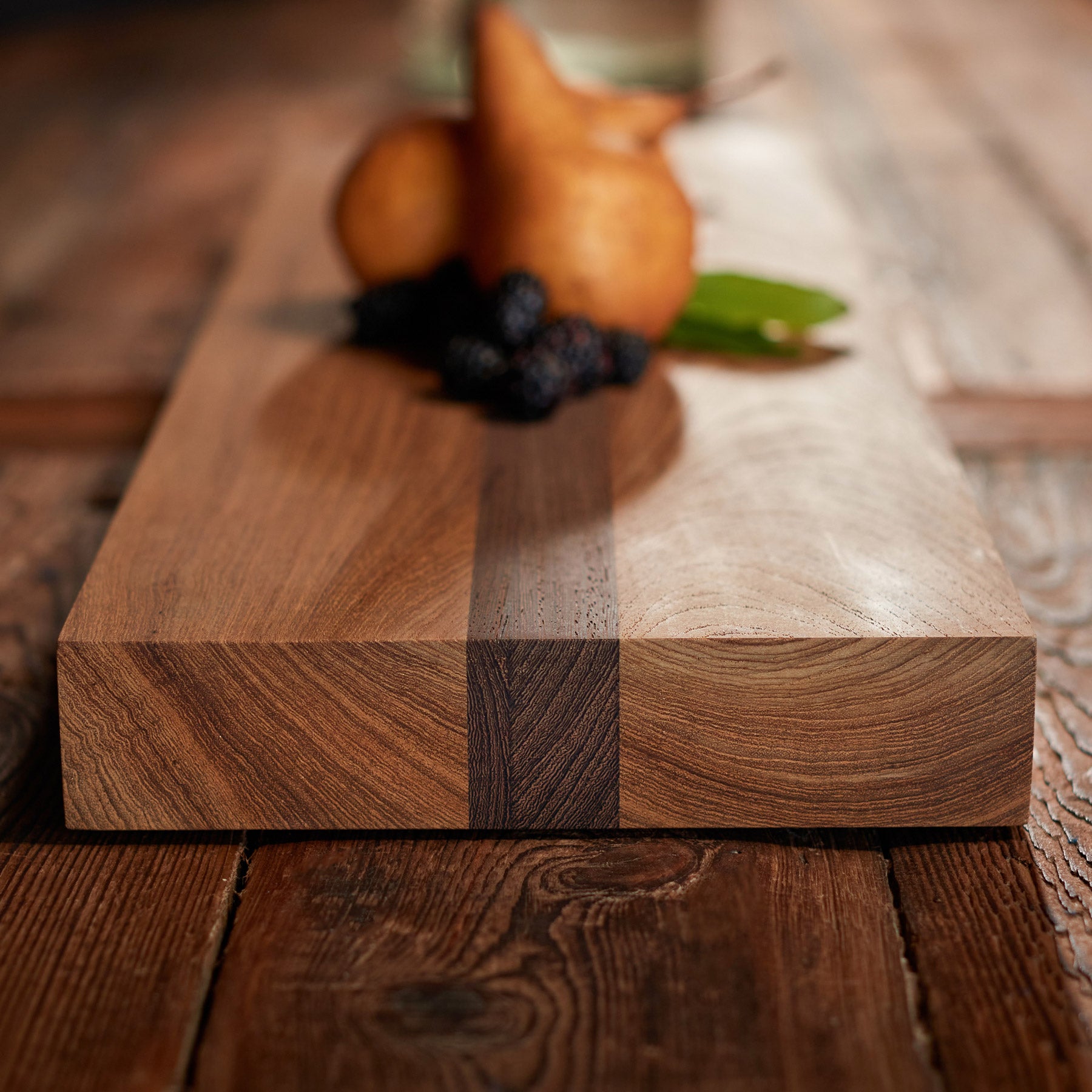 9x30 Teak Wood Serving Board - Natural Finish with Single Stripe - Perfect for Charcuterie, Cheese Platters & Entertaining