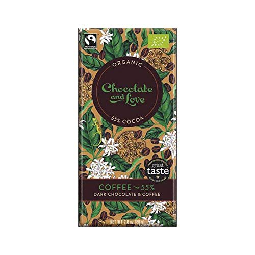 Organic Dark Chocolate & Coffee Bars (2-Pack, 2.82 oz) - Premium Vegan Snacks for Gifts, Office Treats & Healthy Desserts