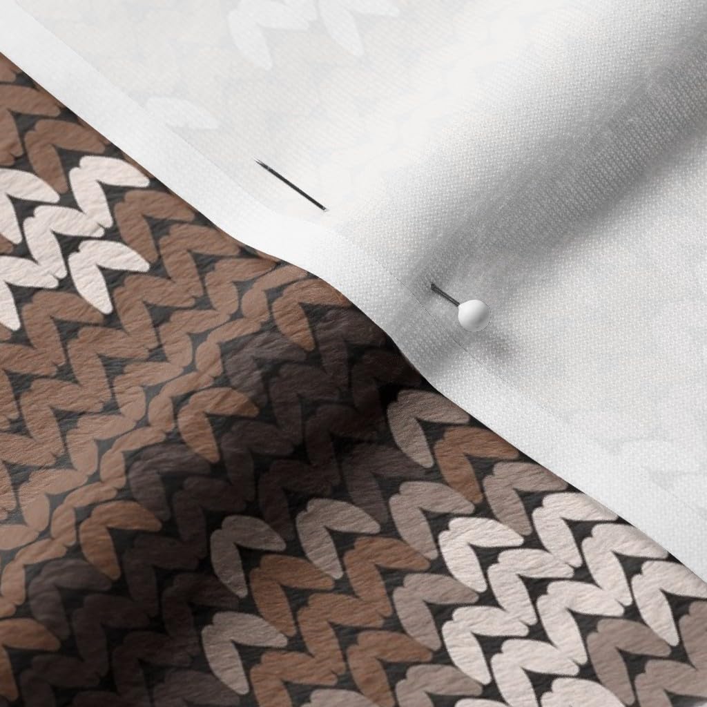 Bernie Sanders Geometric Knit Fabric - Brown Taupe Beige Printed Minky Fat Quarter for Baby Blankets, Quilt Backing & Plush Sewing Projects | Soft DIY Craft Material for Nursery Decor, Home Sewing & Gift Making
