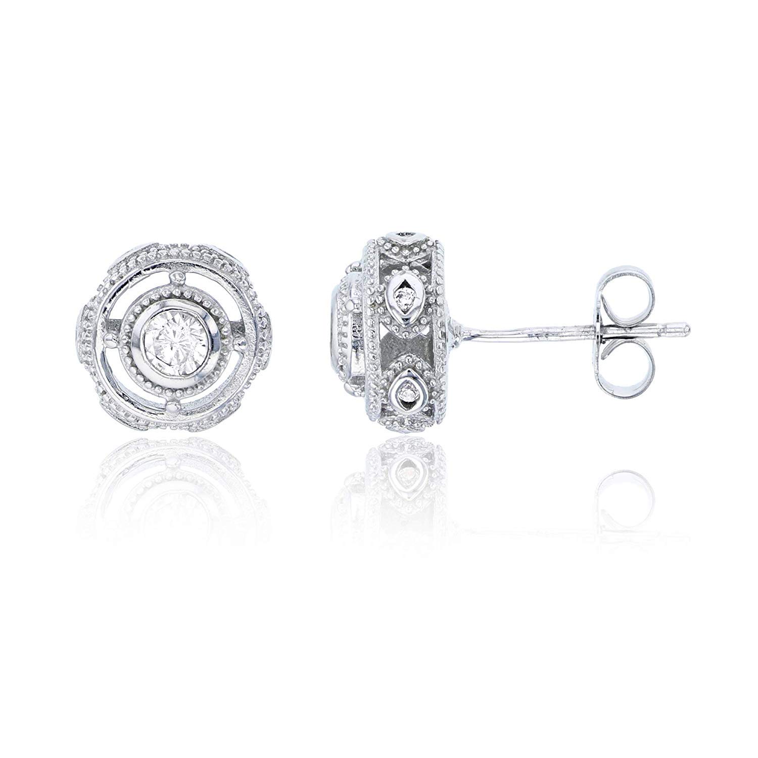 925 Sterling Silver Pave Evil Eye Cubic Zirconia Stud Earrings for Women - Jewish Jewelry Gift for Protection & Good Luck - Perfect for Daily Wear, Parties & Special Occasions