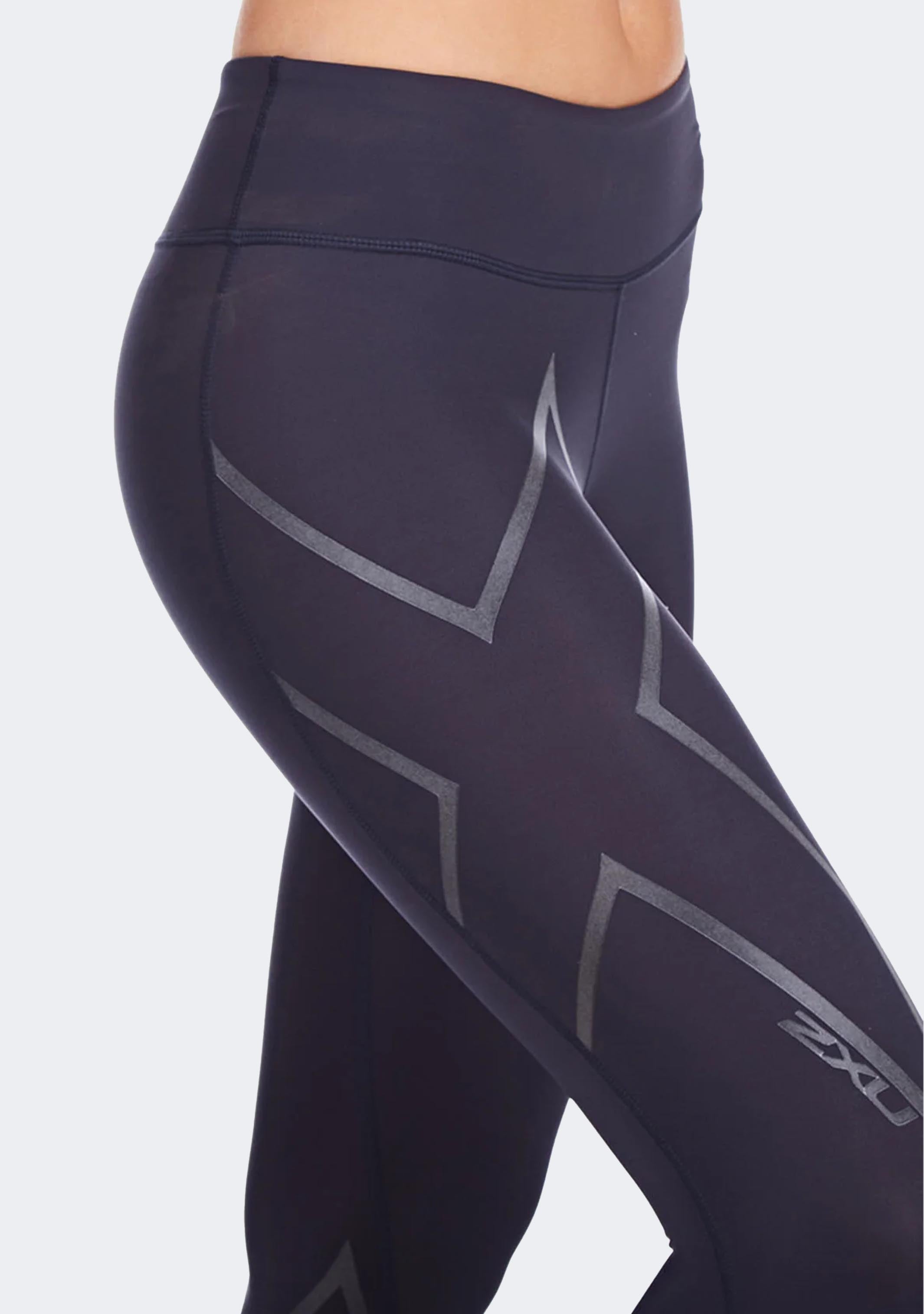 2XU Women's Hyoptic Mid Rise Compression Tights - High Performance Workout Leggings for Running, Yoga & Gym - Moisture Wicking & Breathable Activewear