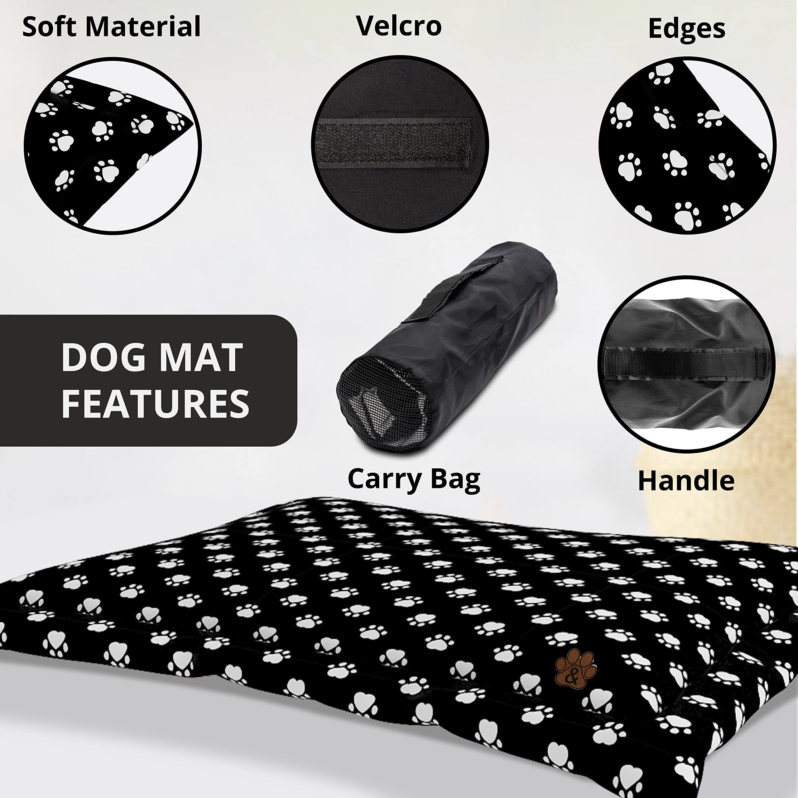 Premium Non-Slip Dog Bed Mat for Large Medium Small Dogs & Cats - Washable Pet Mattress with Anti-Slip Bottom (Pattern 10, Large Size) - Perfect for Living Room, Bedroom & Crate Comfort
