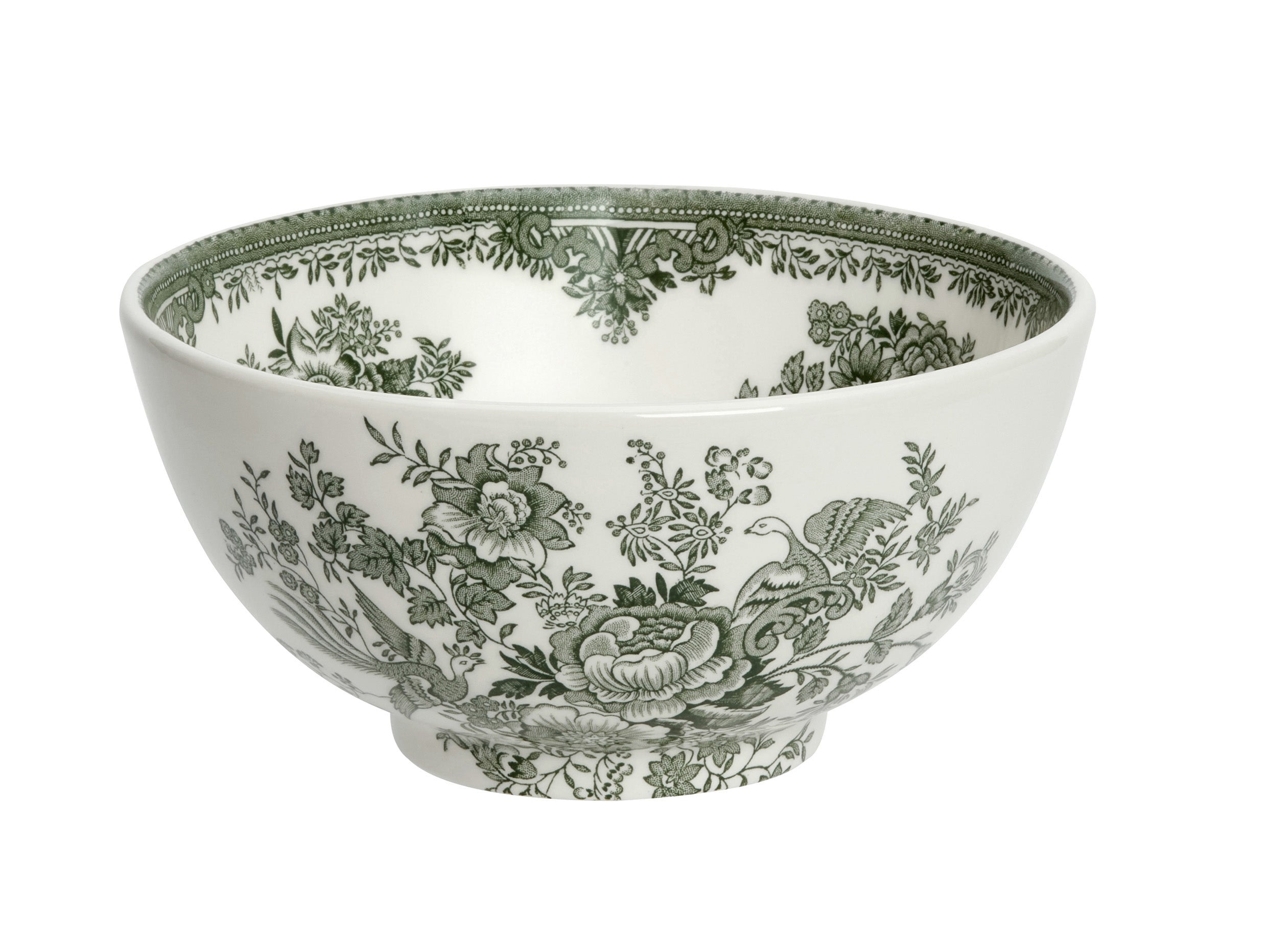 Burleigh Dark Green Asiatic Pheasants Dinnerware Set - Elegant Fine China Plates, Bowls & Cups - Perfect for Formal Dining, Tea Parties & Home Decor