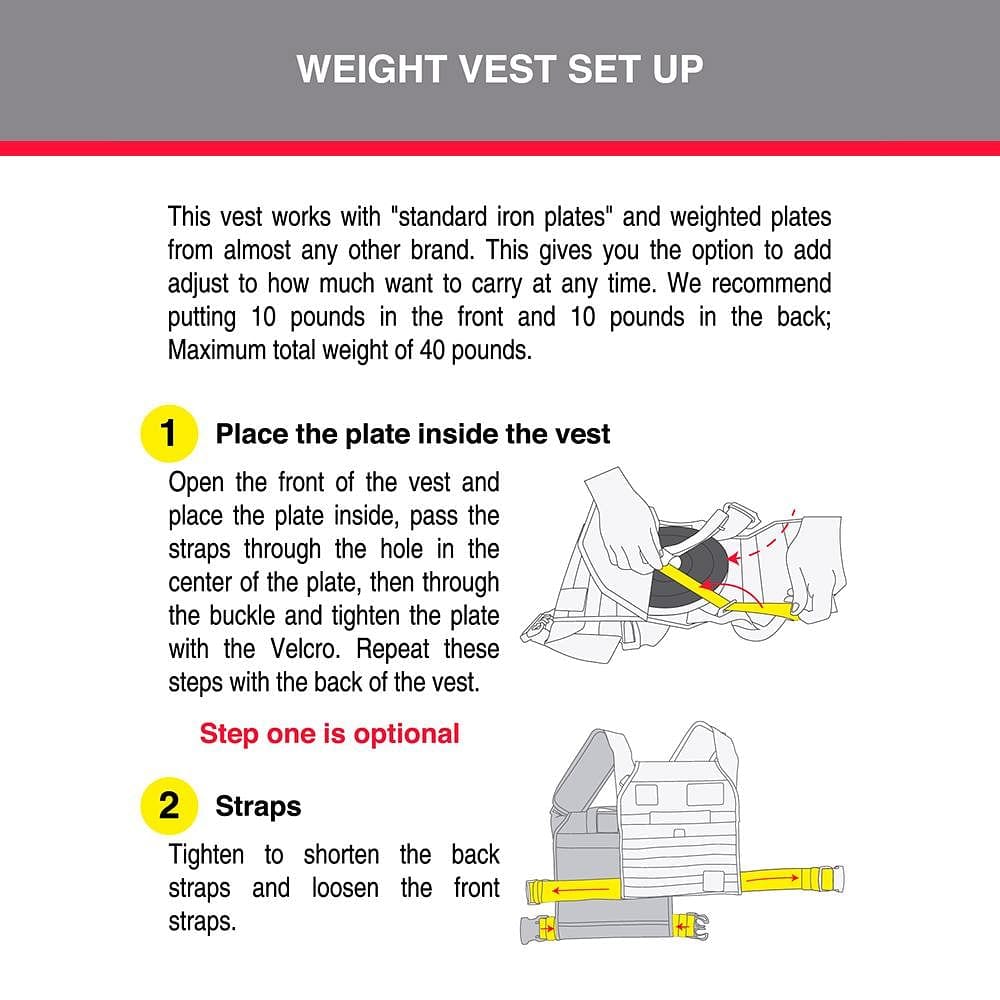 Classic Weighted Vest with Sand Plates - Adjustable Fitness Training for Strength & Endurance - Perfect for CrossFit, Running, and Home Workouts