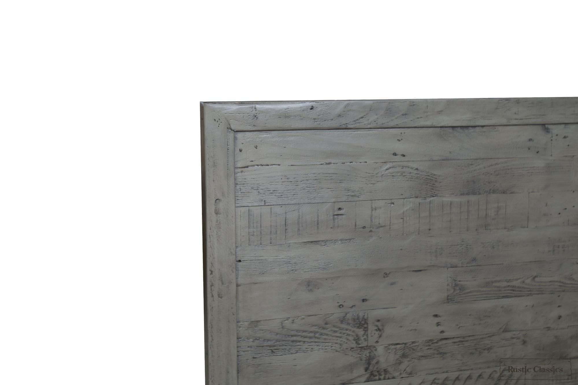 Whistler Grey Reclaimed Wood Platform Bed with 4 Storage Drawers - Queen & King Size - Perfect for Modern Bedroom, Guest Room & Small Space Organization