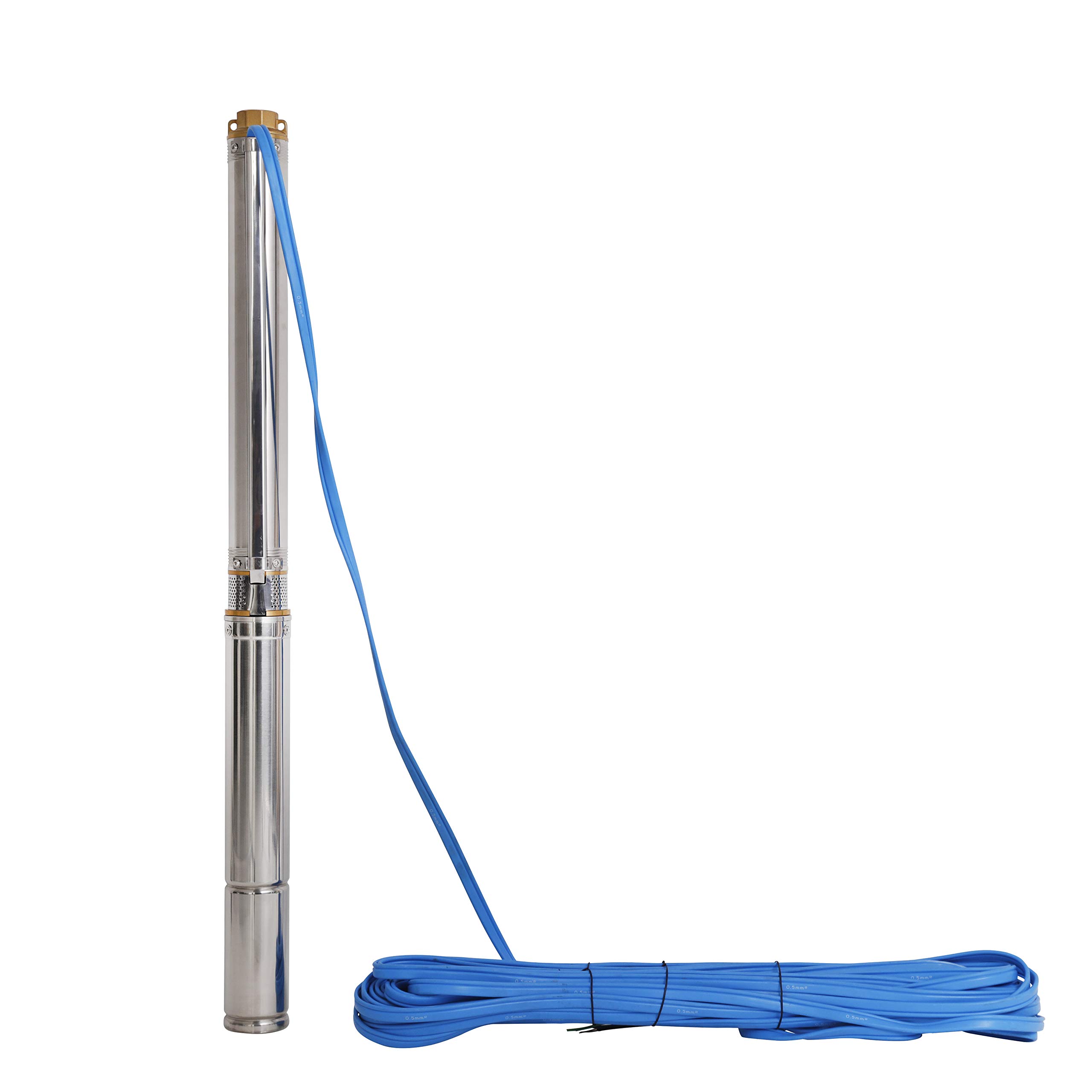 3 Inch Bore Deep Well Submersible Pump 110V 1/3HP - 157ft Head 18.5GPM High Flow Water Pump with External Control Box - Industrial, Agricultural & Home Irrigation for Water Towers, Farms & Gardens