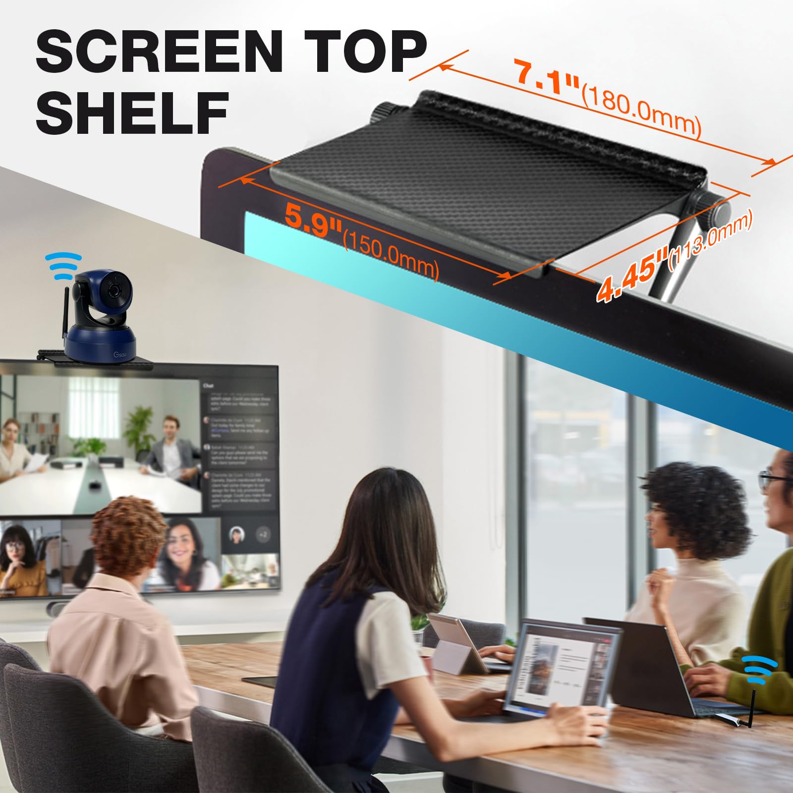 1080P HD Wireless Webcam with Mini Tripod - USB Plug & Play Streaming Camera for Zoom, Skype, OBS - Adjustable Angle Computer Webcam for PC, Mac, Laptop, MacBook - Perfect for Video Conferencing, Live Streaming & Online Classes