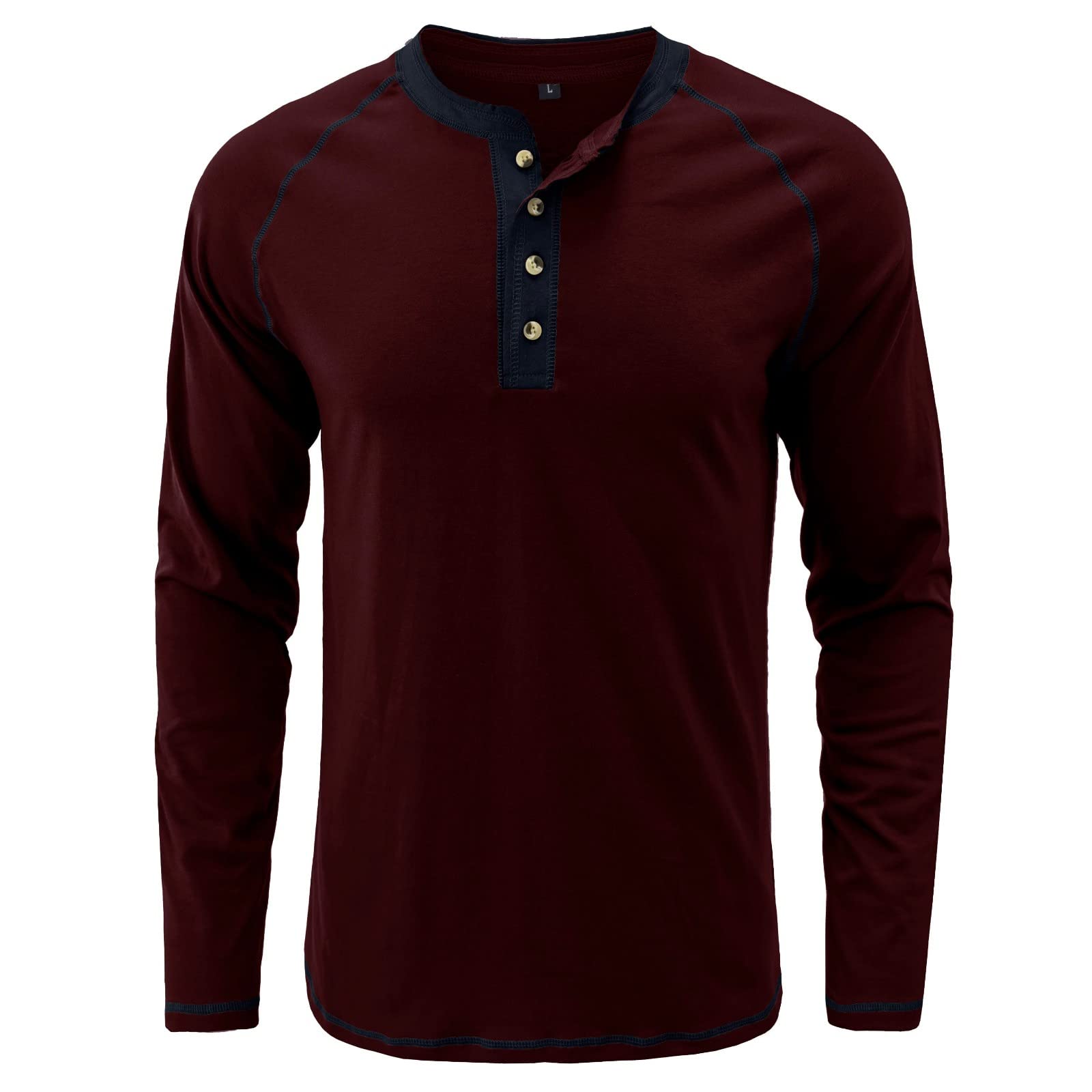 Men's Tall Button-Down Shirt Set - 7-Pack Solid Color Long Sleeve Round Neck Tops & Bottoms | V-Neck & Polo T-Shirts Multipack | Premium Cotton Comfort for Work, Casual & Layering