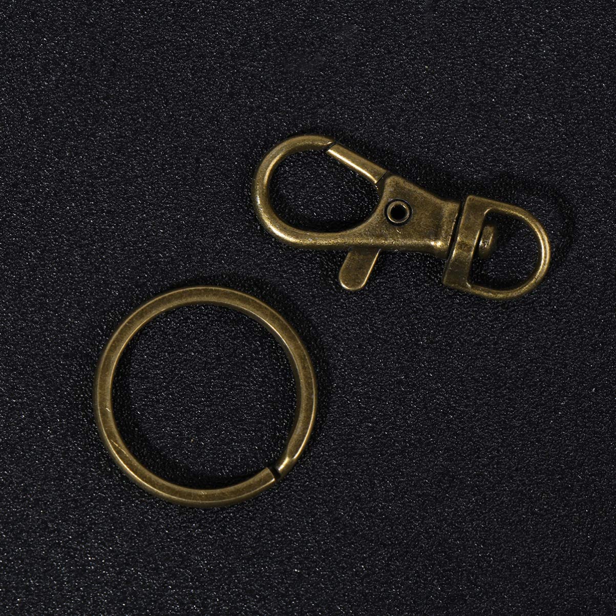 60pcs Gold Lobster Clasp Keychains - Bulk Metal Key Rings for Keys, Bags & Car Accessories