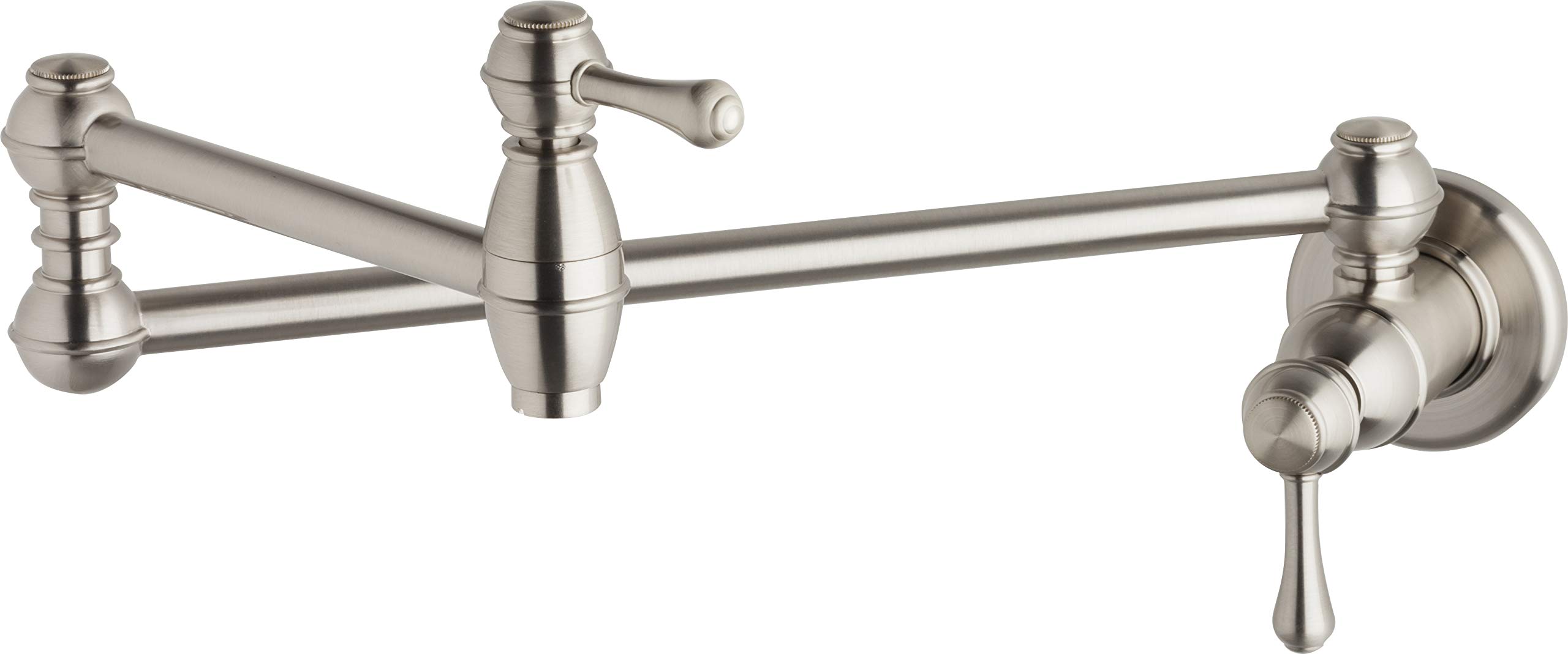 Danze D205057SS Opulence Wall Mount Pot Filler in Stainless Steel - Perfect for Kitchen Sink & Stove Water Faucet Installation