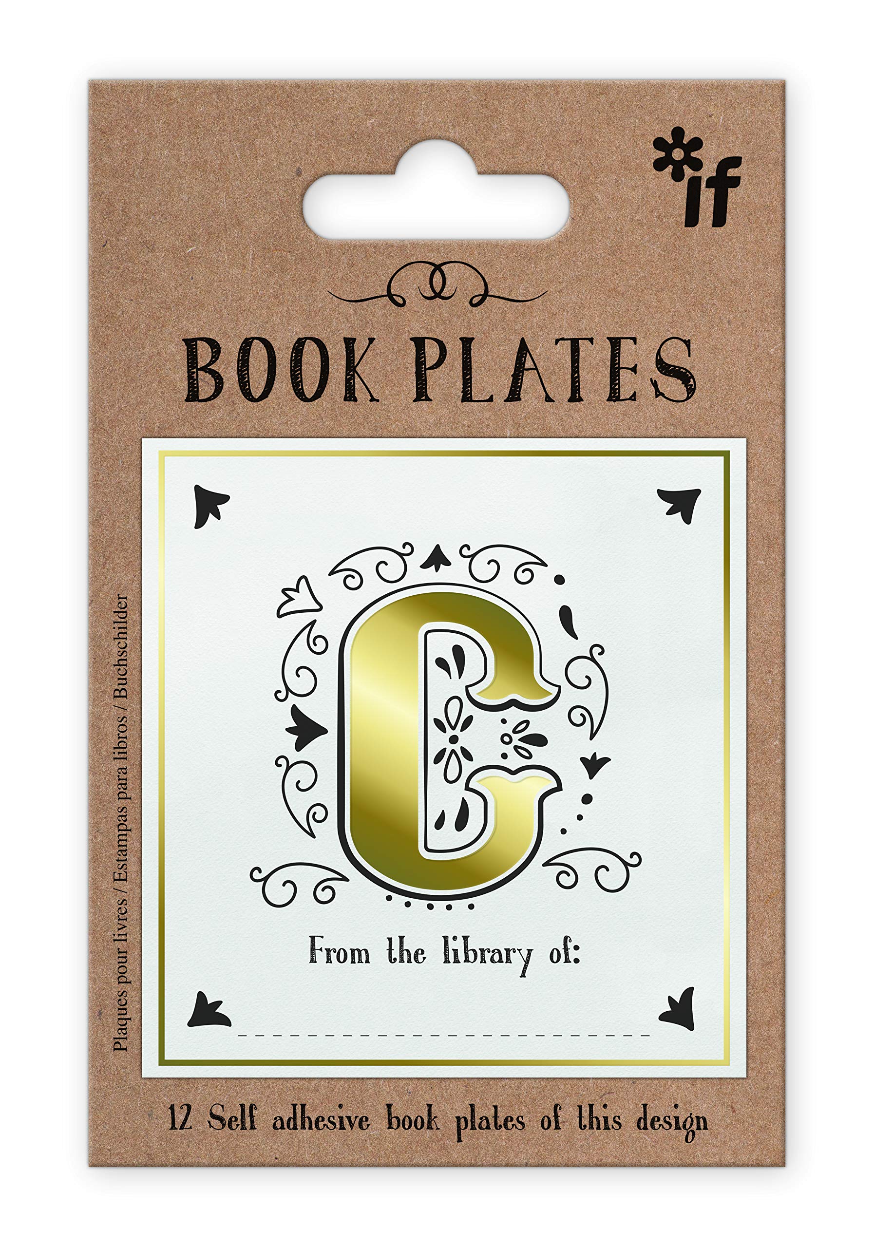 Personalized IF Letter Book Plates - Medium Size, Letter C for Kids' Books, DIY Scrapbooking & Home Decor Organization